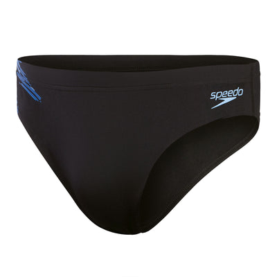 7cm Tech Panel Herren Badeslip | Schwarz
