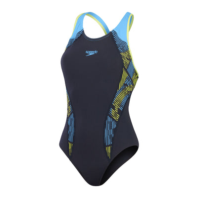 Placement Laneback Damen Badeanzug | Blau