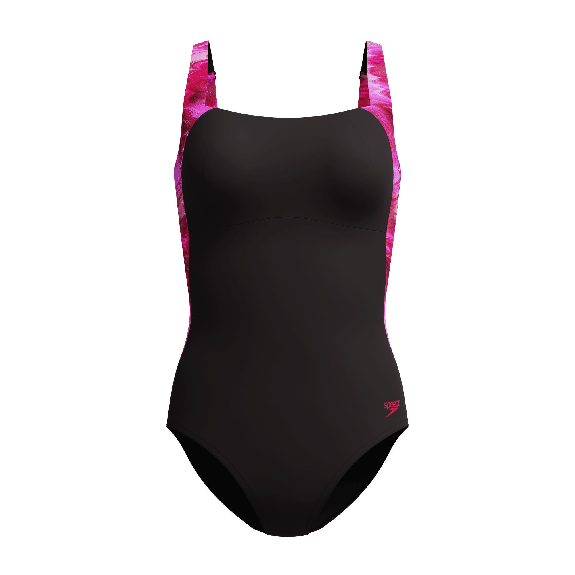 Print Luna Lustre Damen Badeanzug | Schwarz