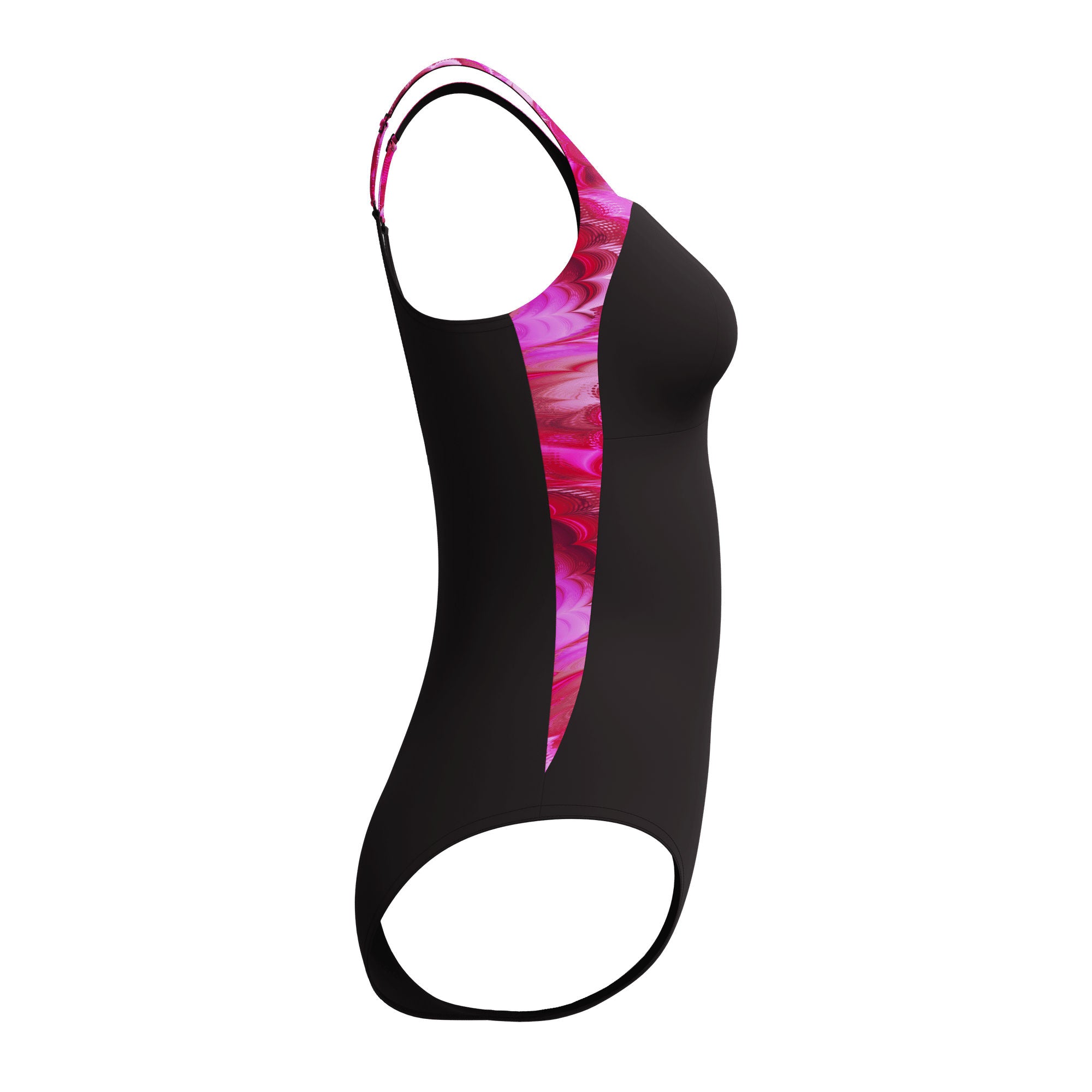 Print Luna Lustre Damen Badeanzug | Schwarz
