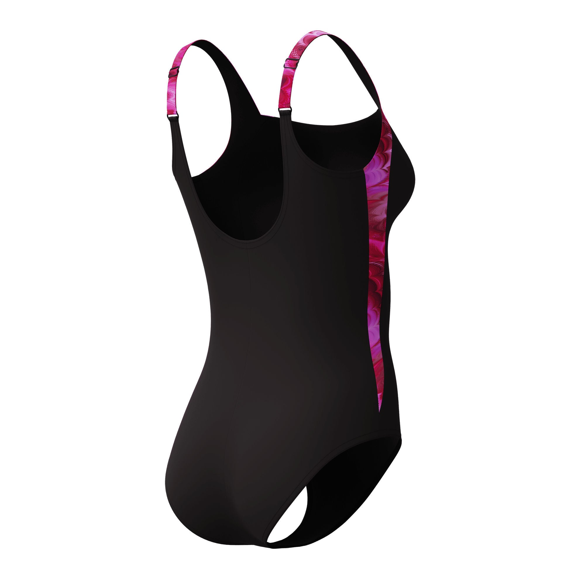 Print Luna Lustre Damen Badeanzug | Schwarz