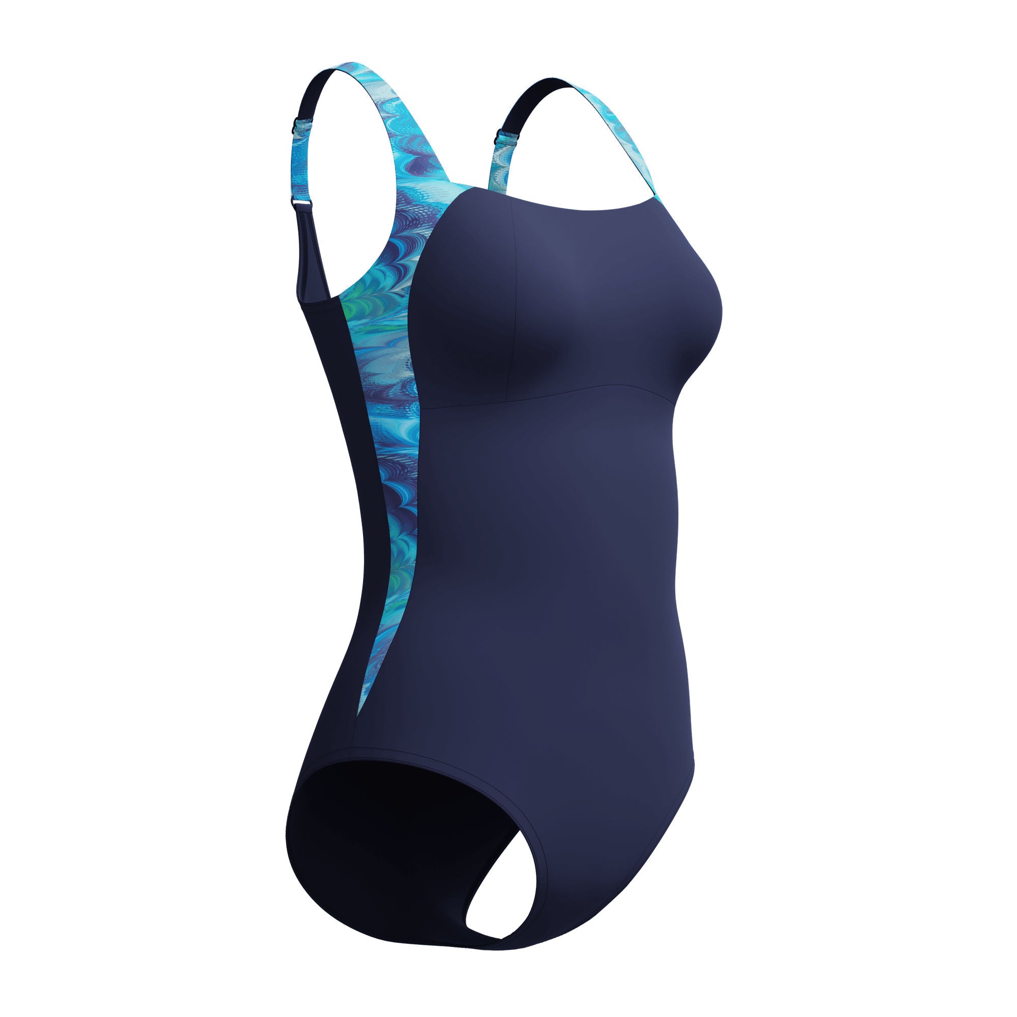 Print Luna Lustre Damen Badeanzug | Navy