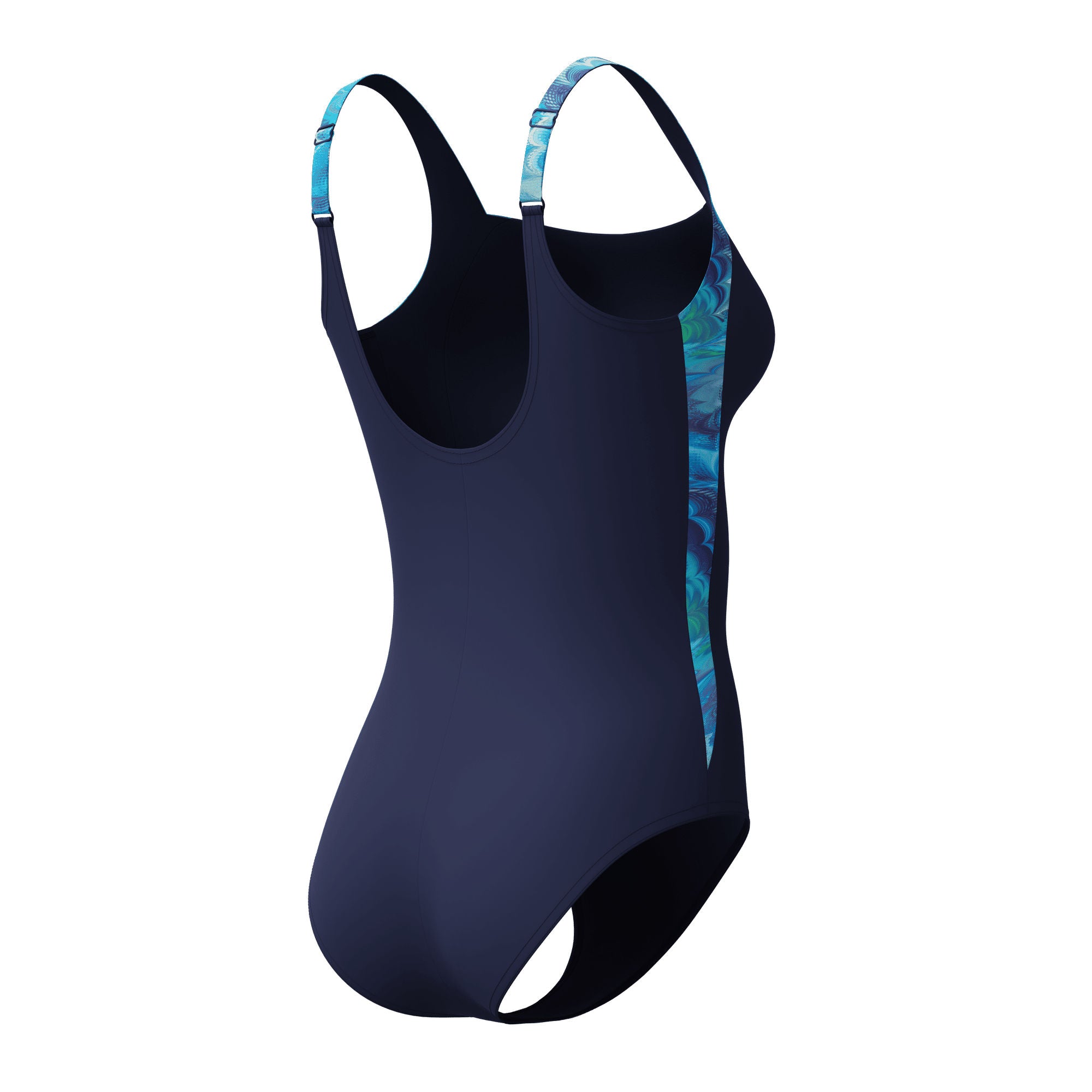 Print Luna Lustre Damen Badeanzug | Navy