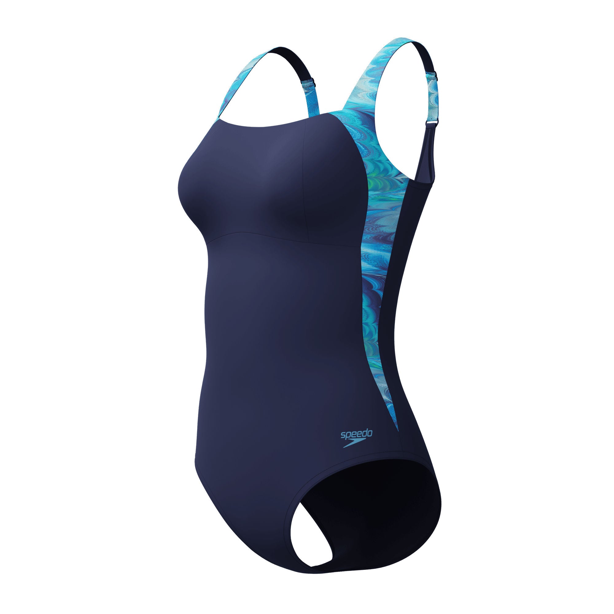 Print Luna Lustre Damen Badeanzug | Navy