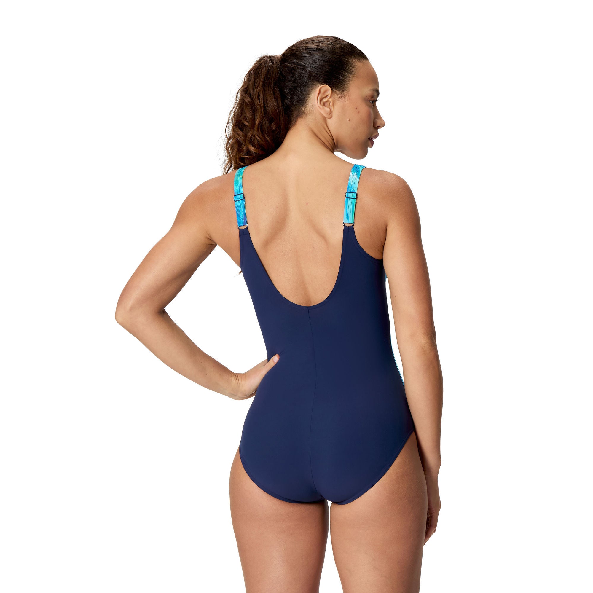 Print Luna Lustre Damen Badeanzug | Navy