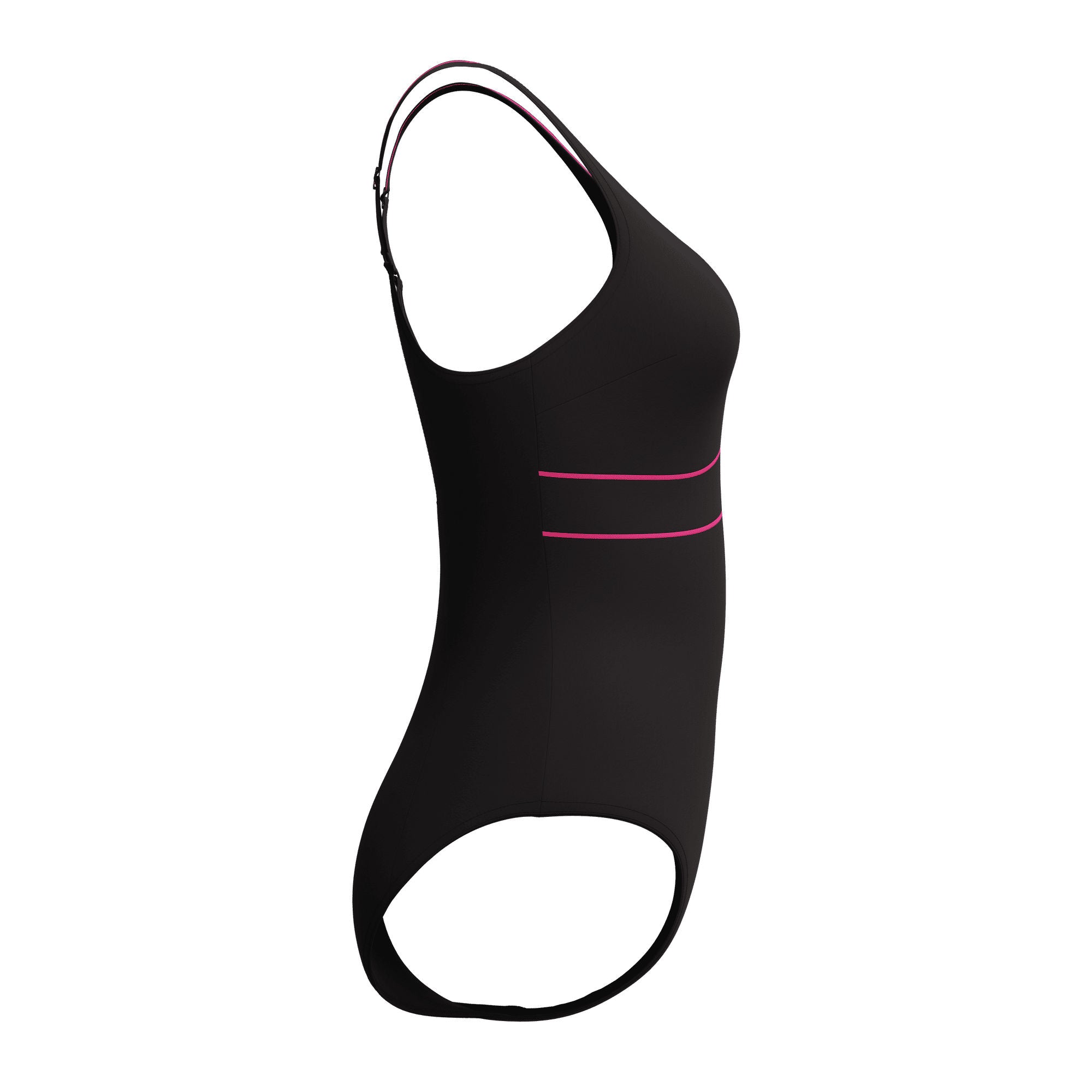 Solid Contour Eclipse Damen Badeanzug | Schwarz