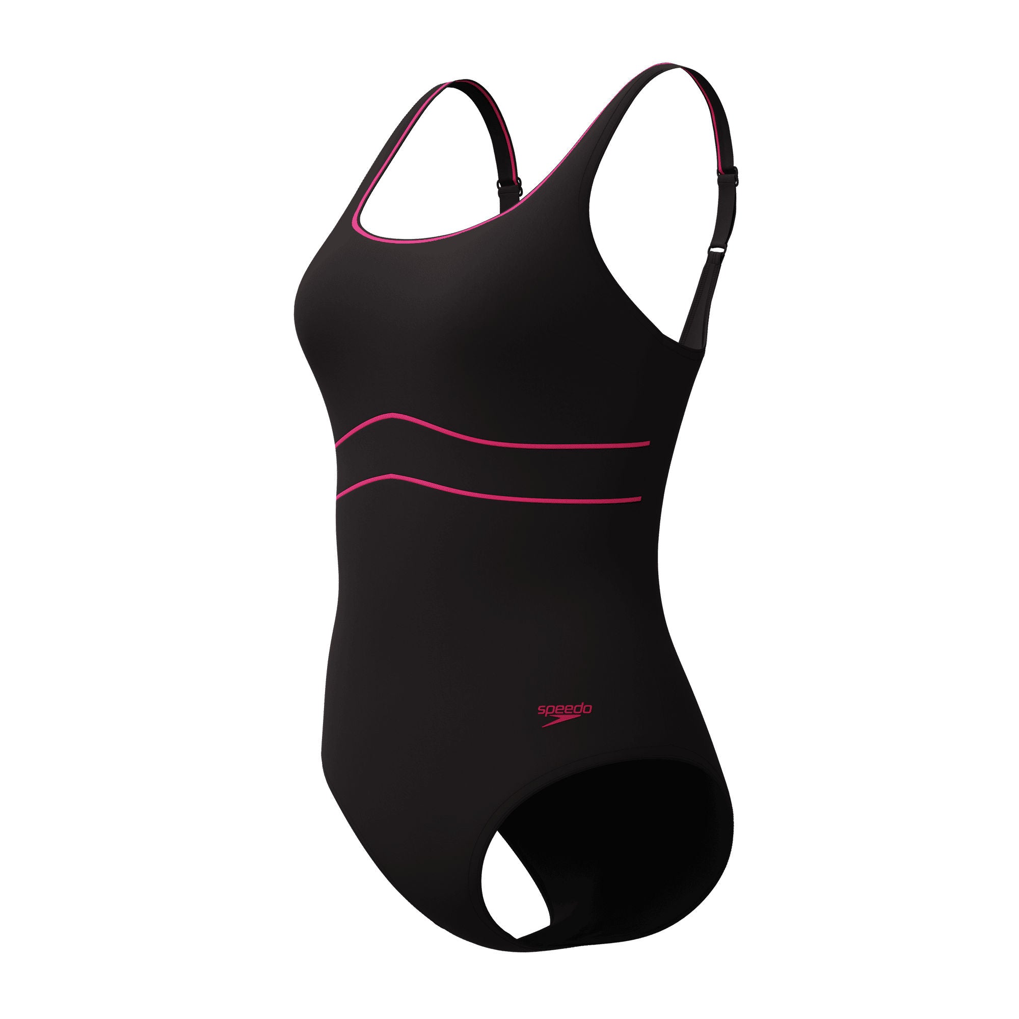 Solid Contour Eclipse Damen Badeanzug | Schwarz