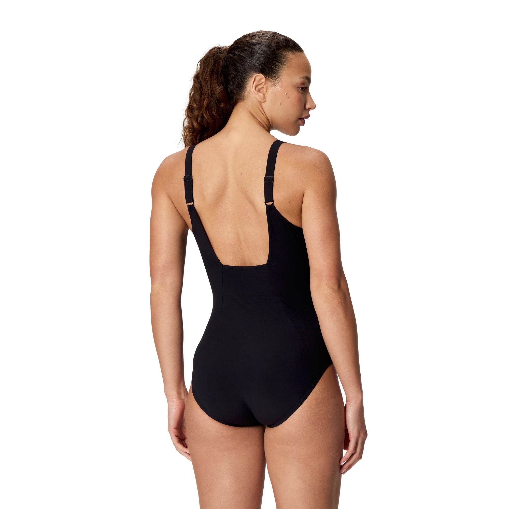 Solid Contour Eclipse Damen Badeanzug | Schwarz