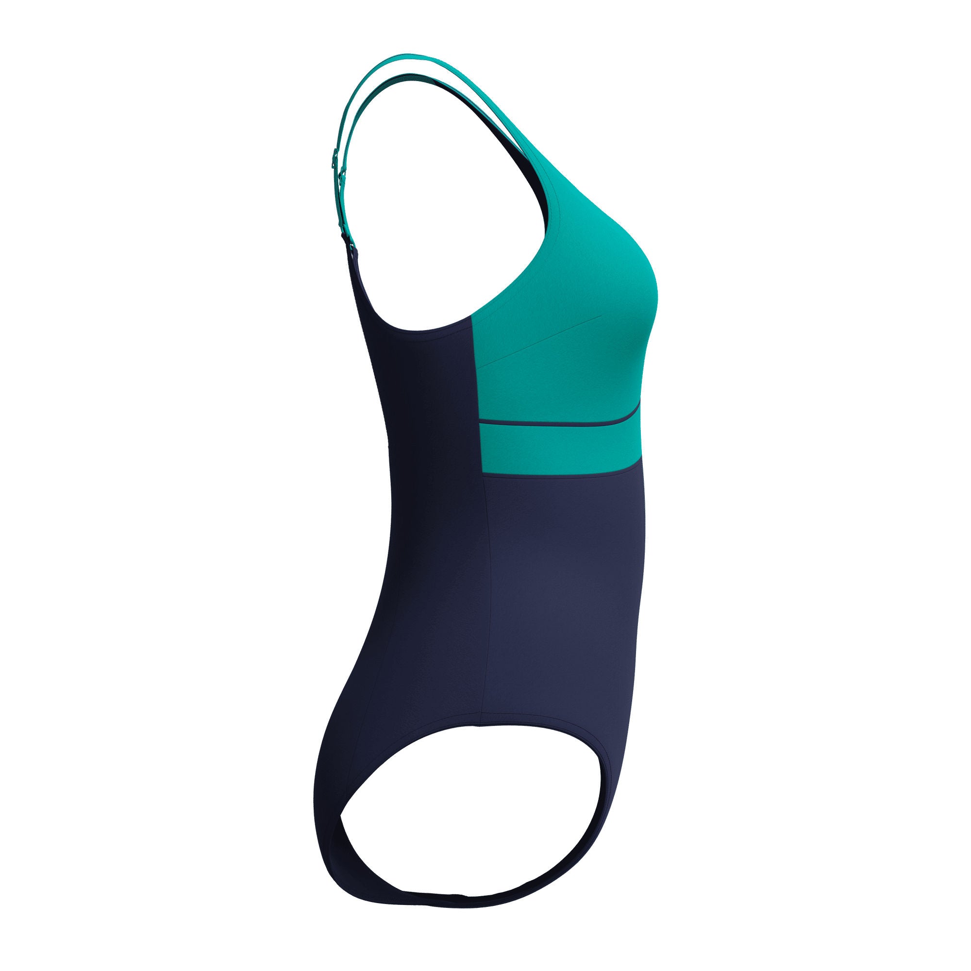 Solid Contour Eclipse Damen Badeanzug | Grün