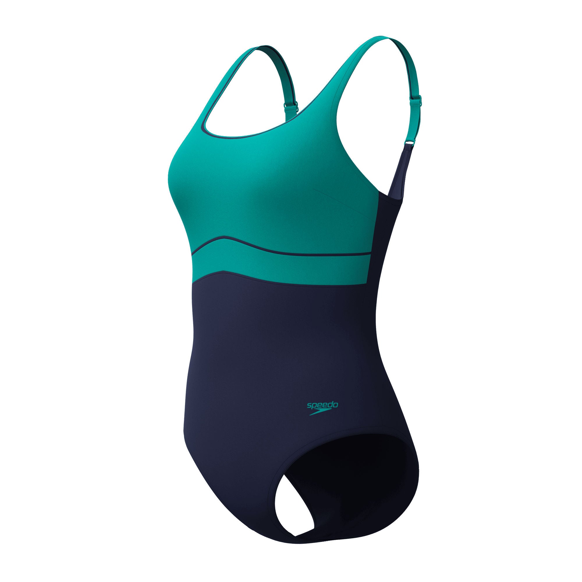 Solid Contour Eclipse Damen Badeanzug | Grün