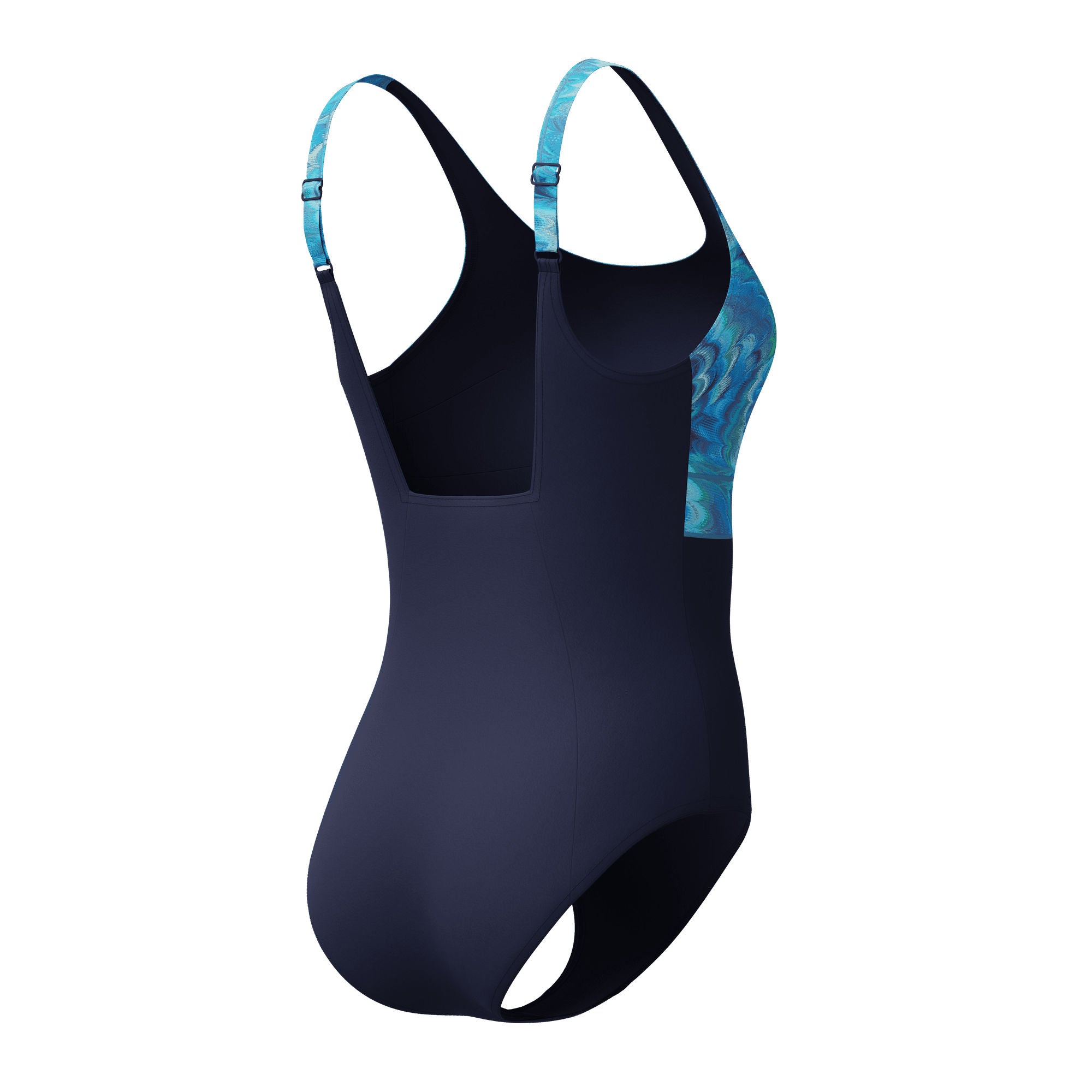 Print Contour Eclipse Damen Badeanzug | Navy