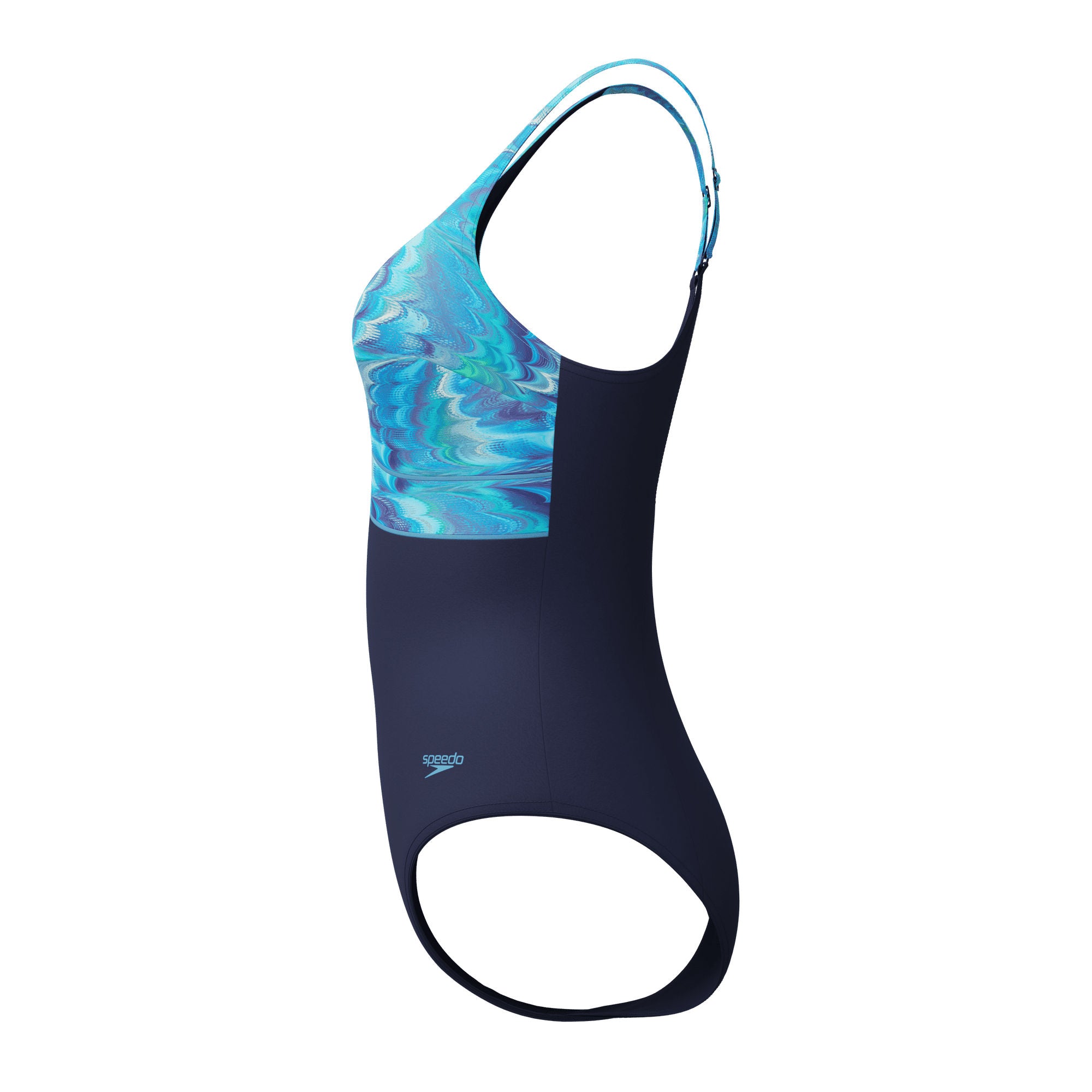 Print Contour Eclipse Damen Badeanzug | Navy