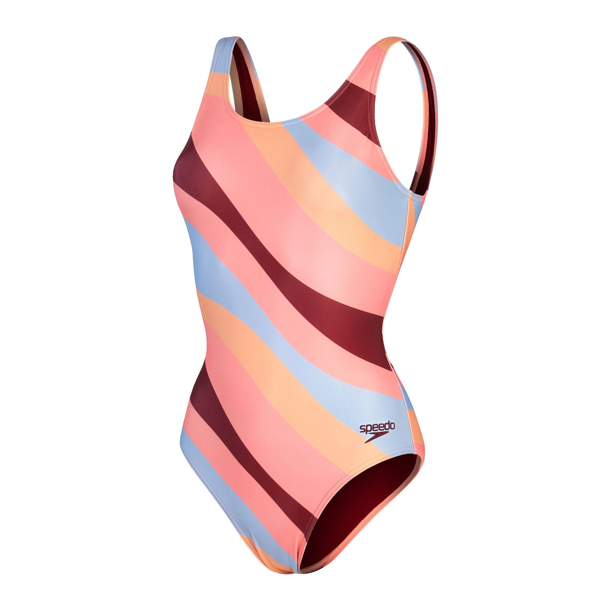 Allover U-Back Damen Badeanzug | Rot