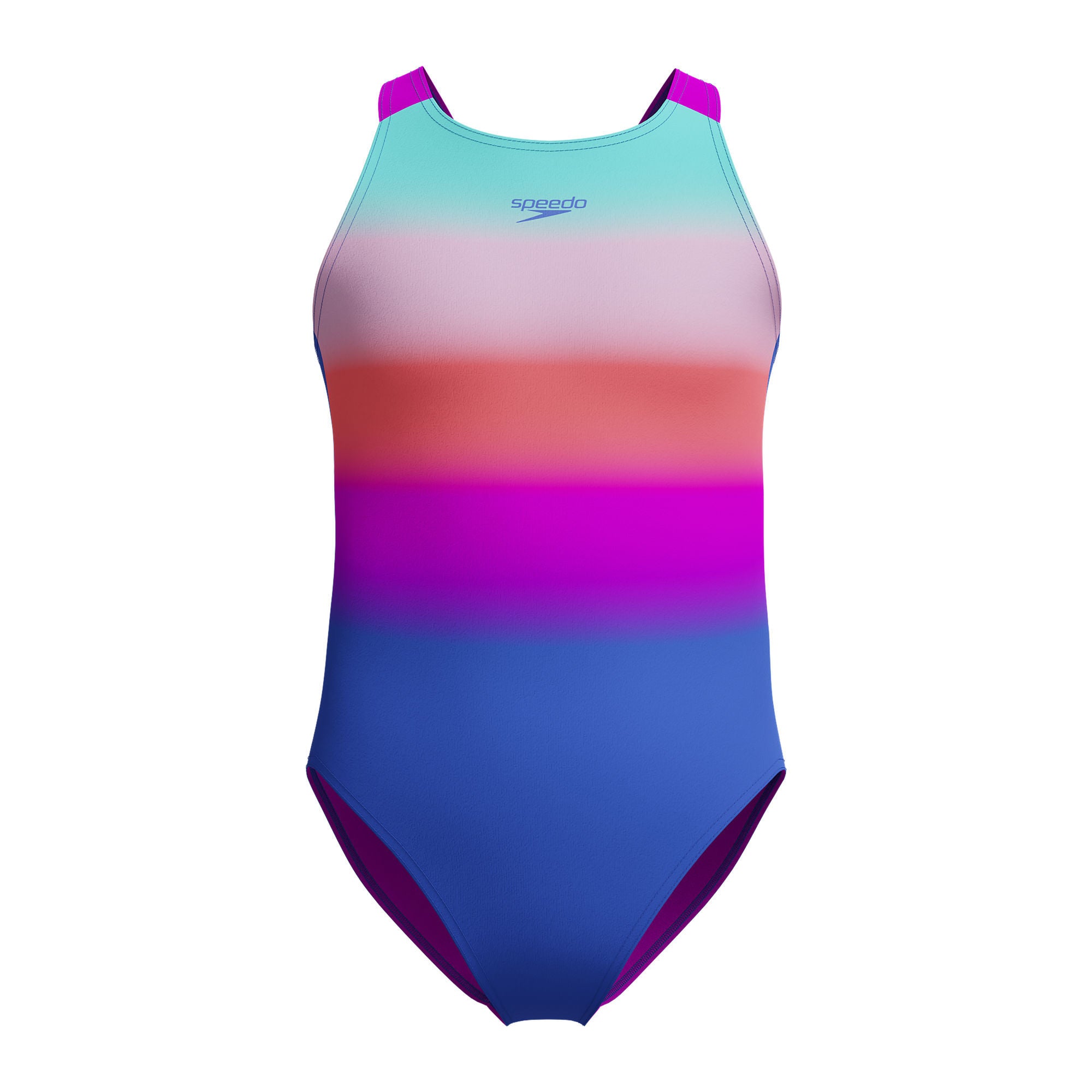 Printed Pulseback Mädchen Badeanzug | Blau