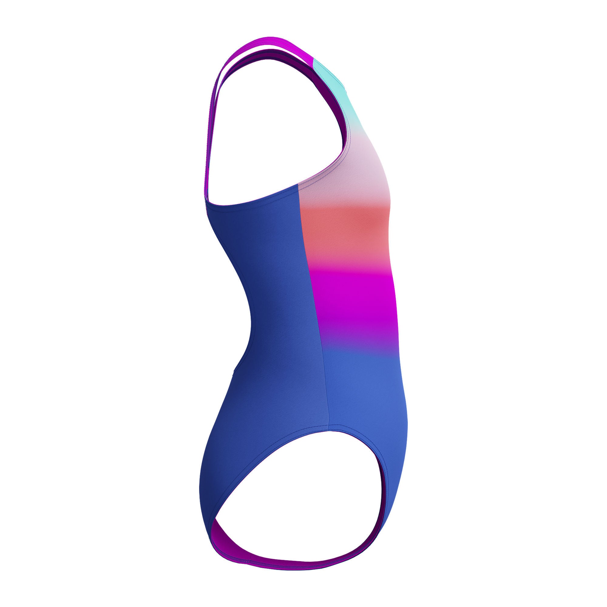 Printed Pulseback Mädchen Badeanzug | Blau