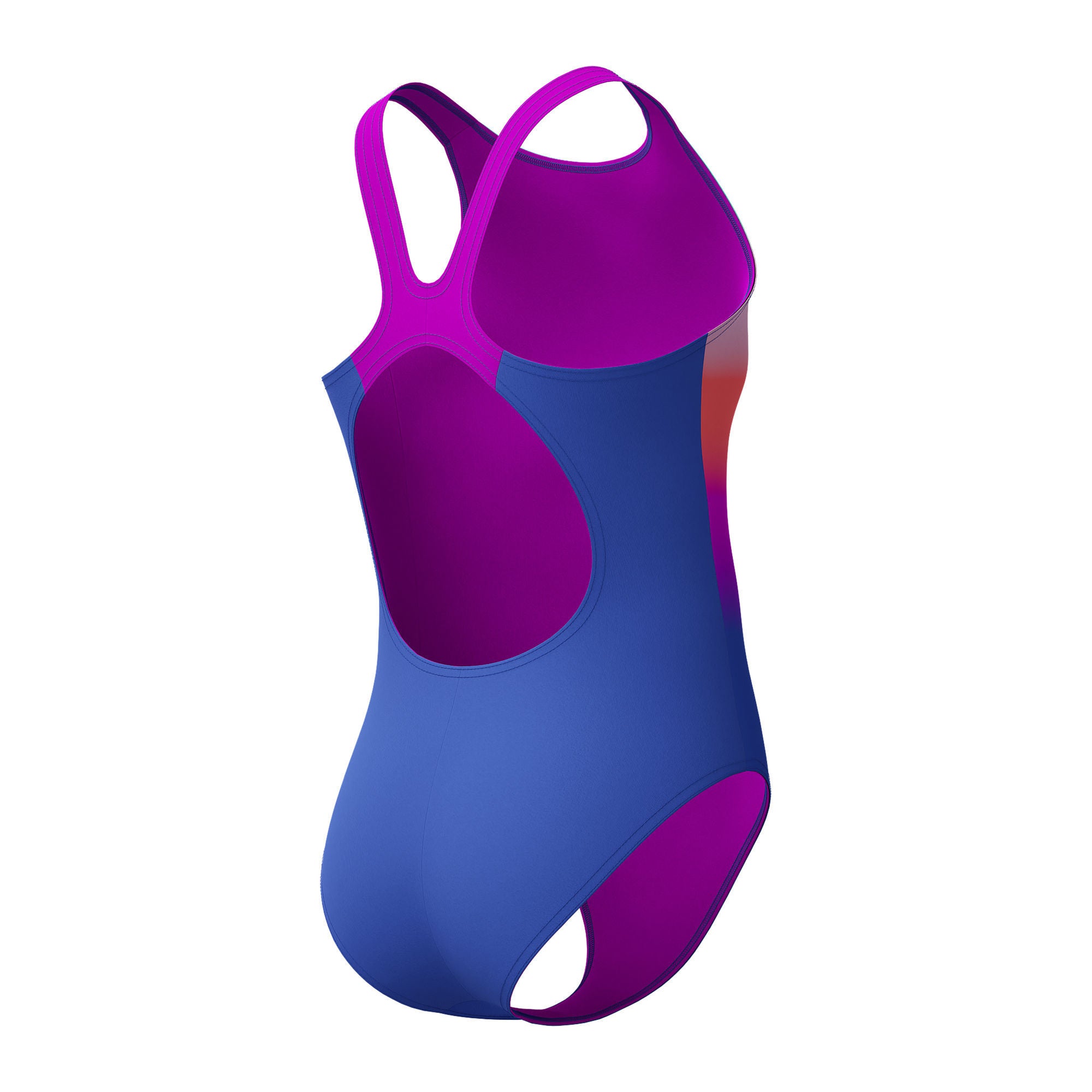 Printed Pulseback Mädchen Badeanzug | Blau