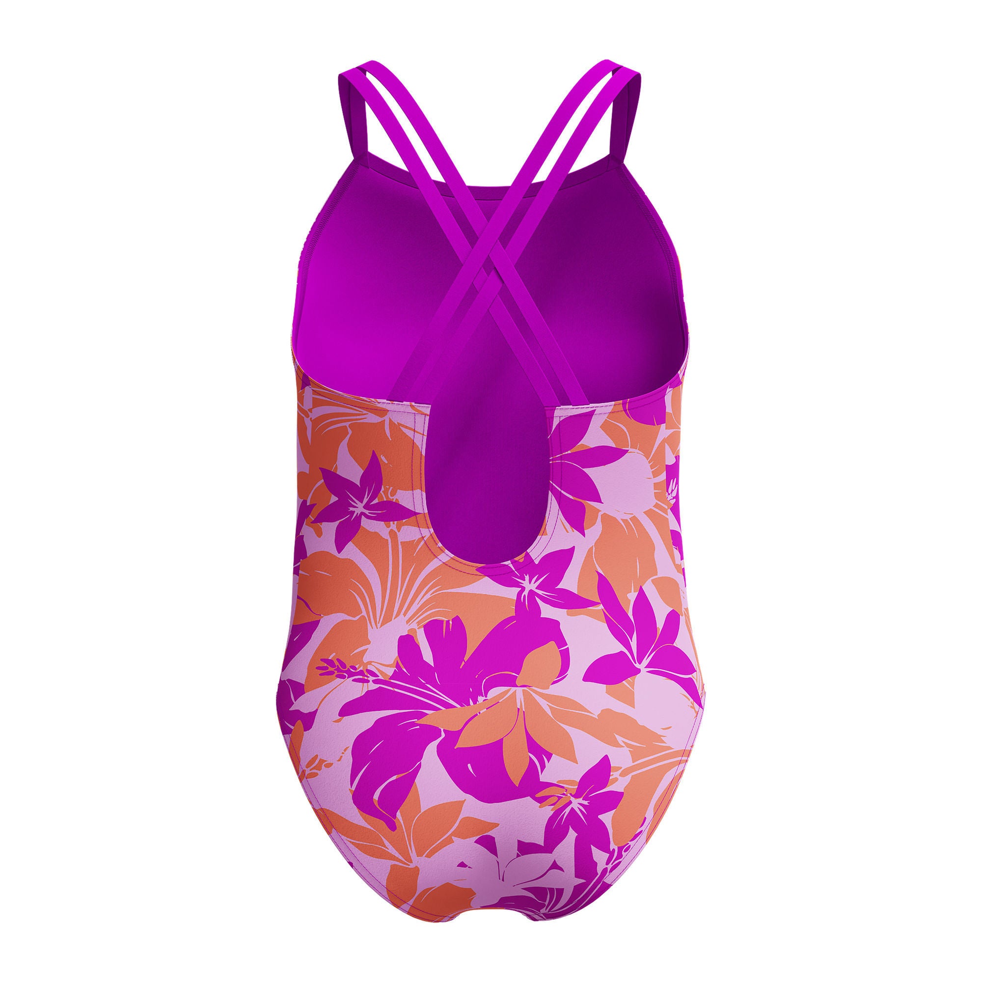Printed Twinstrap Mädchen Badeanzug | Pink