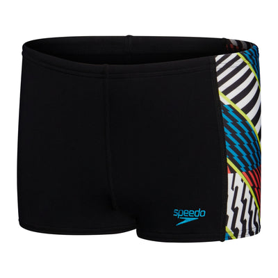 Digital Panel Jungen Badehose | Schwarz