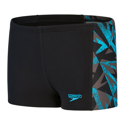 Hyper Boom Panel Jungen Aquashorts | Schwarz