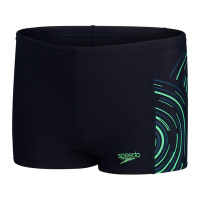 Plastisol Placement Jungen Badehose | Navy