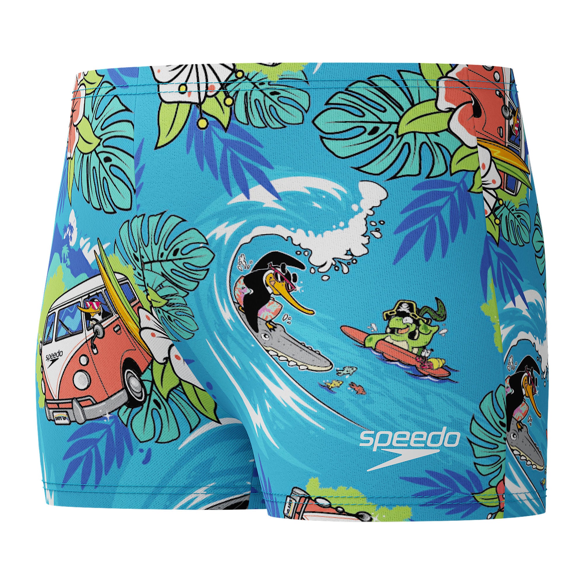 Learn to Swim Digital Allover Jungen | Blau