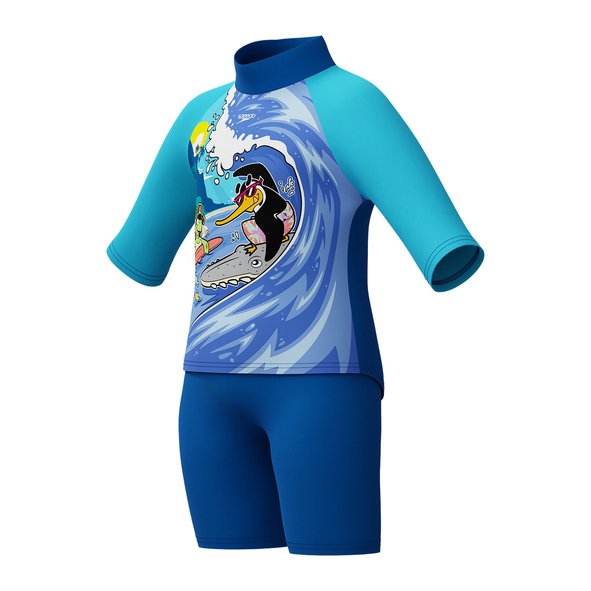 Learn To Swim Sun Protection T Jungen | Blau