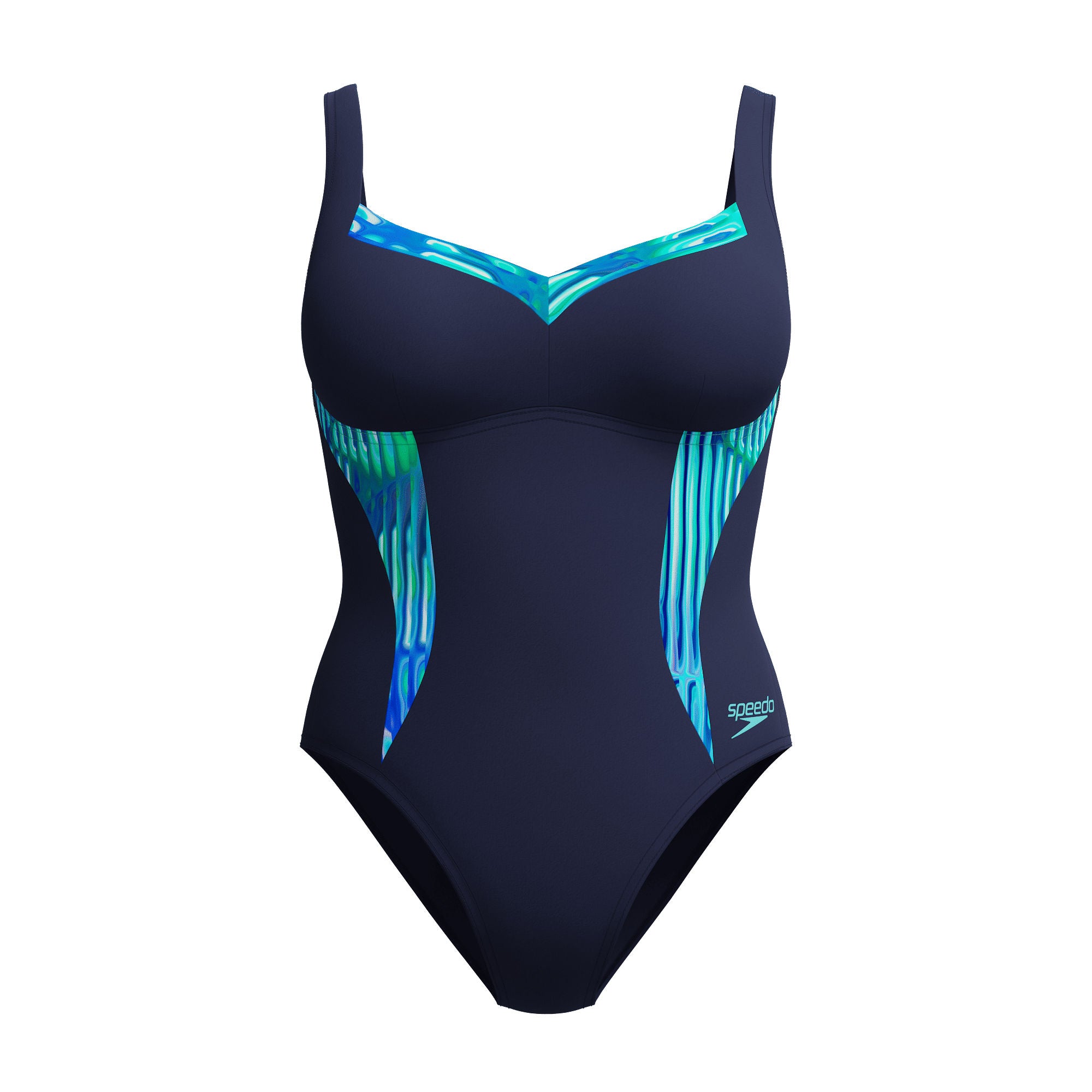 Printed Lunaelustre Damen Badeanzug | Blau
