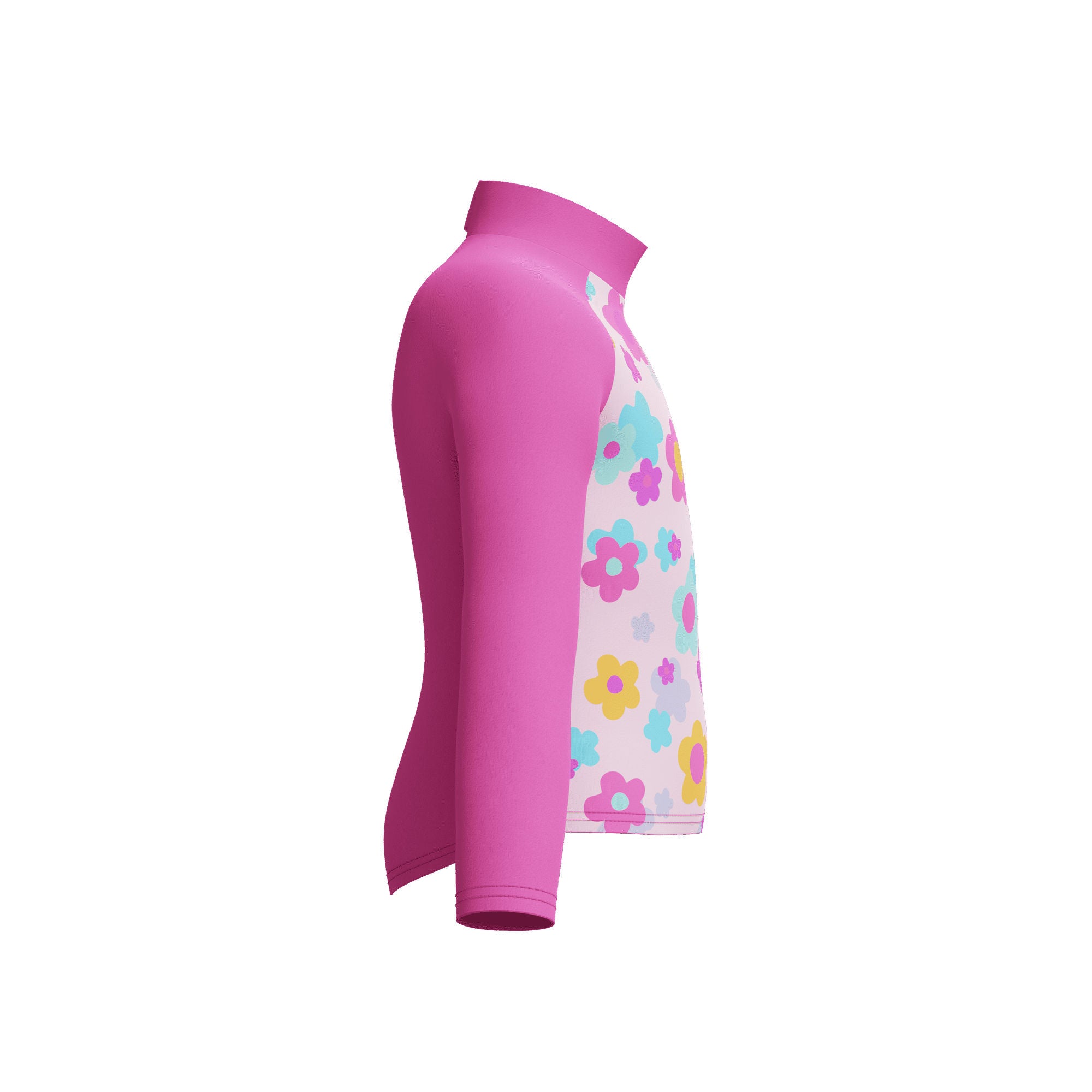 Long Sleeve Print Rash Guard Mädchen | Pink