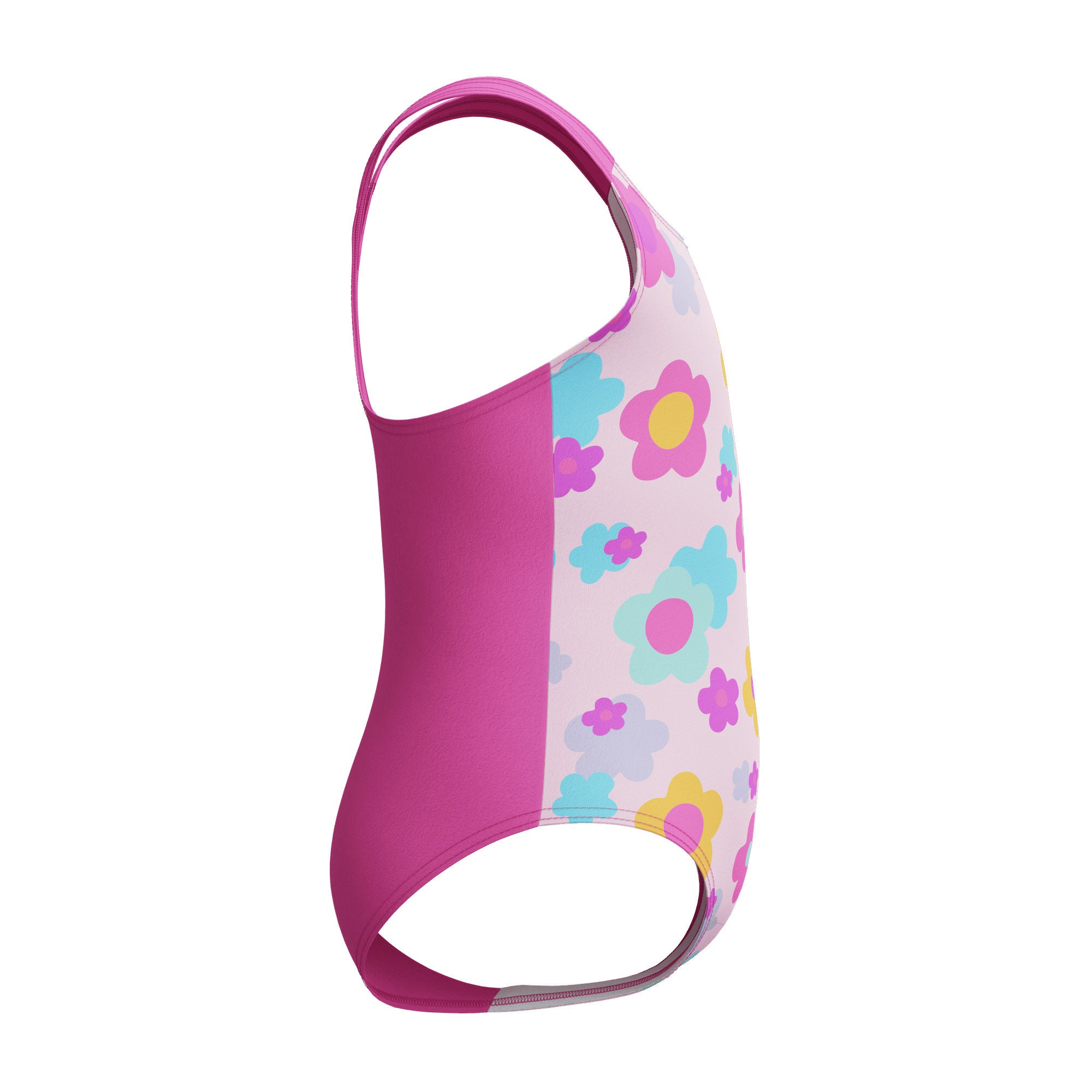 Print Racerback Mädchen Badeanzug | Pink