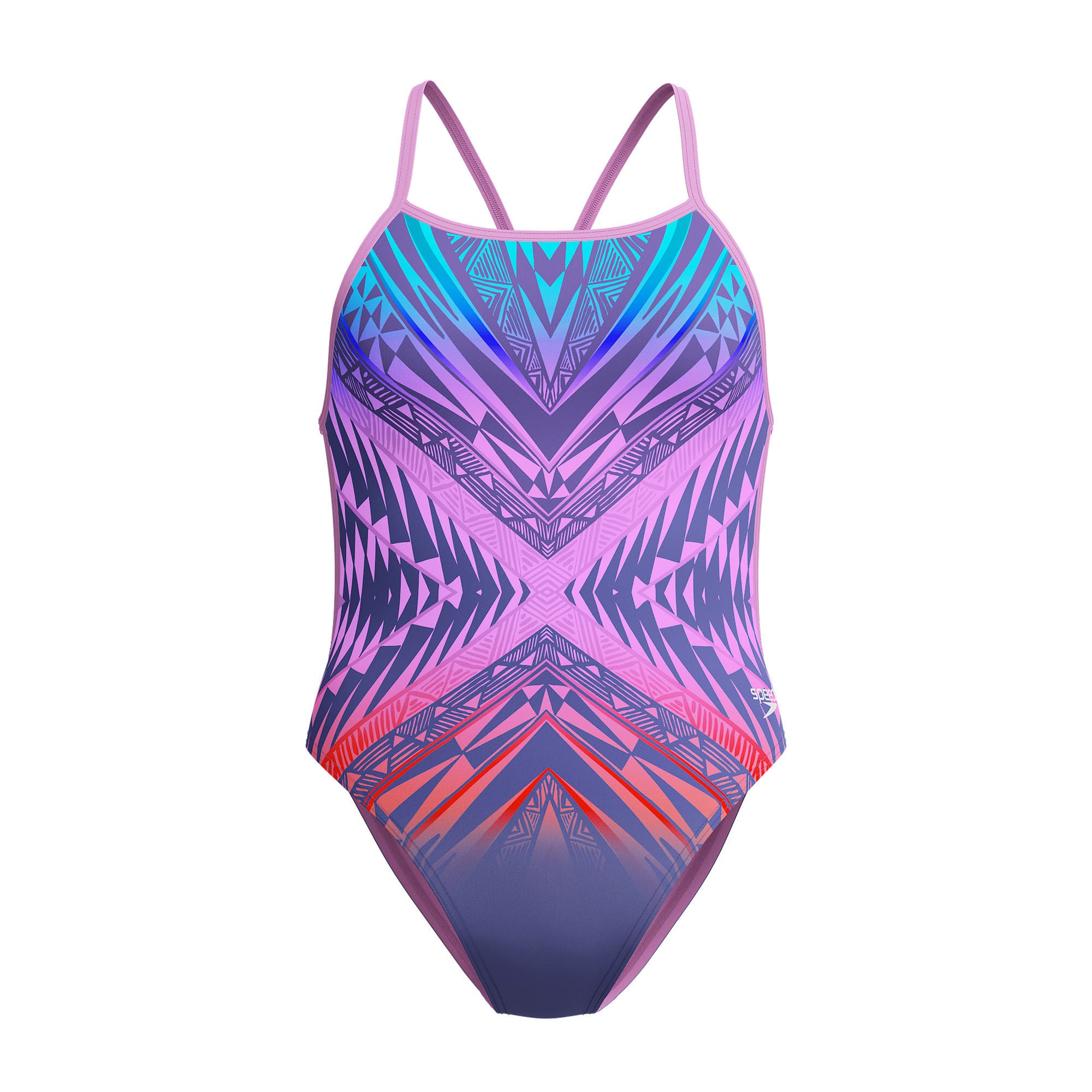Placement Digital Vback Damen Badeanzug | Blau