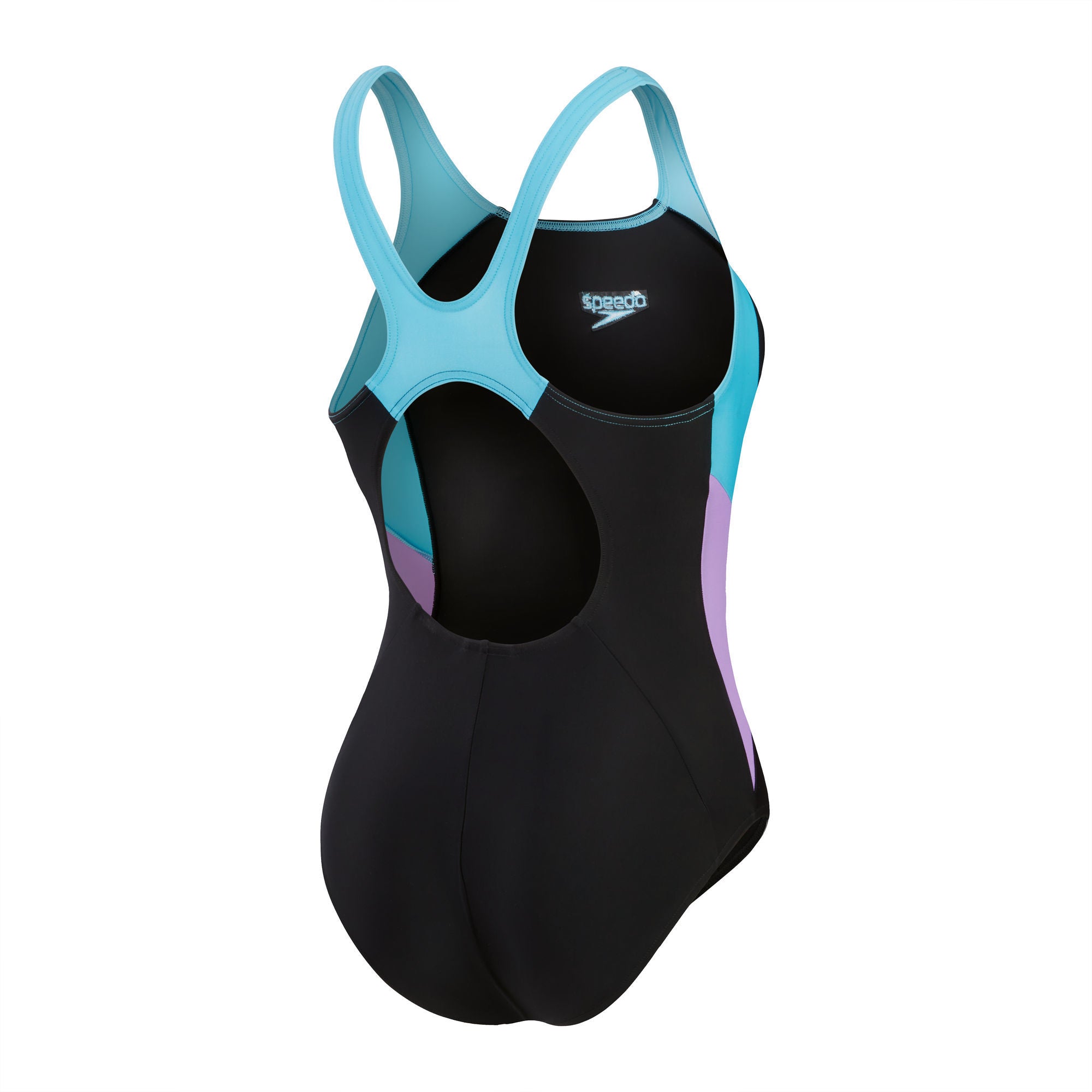 Colourblock Splice Muscleback Damen Badeanzug | Mehrfarbig
