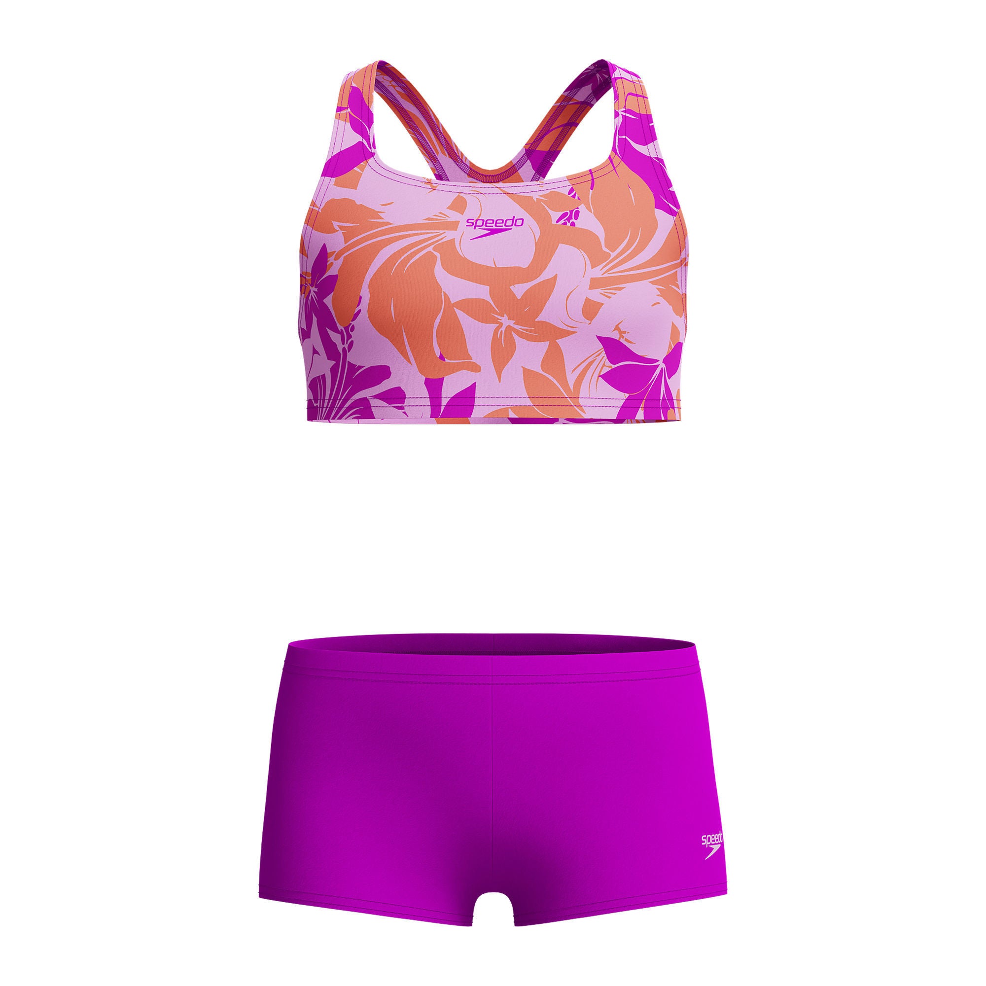 Allover Boyleg Short Jungen Badeanzug | Pink
