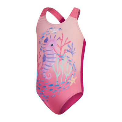 Digital Printed Mädchen Badeanzug | Pink
