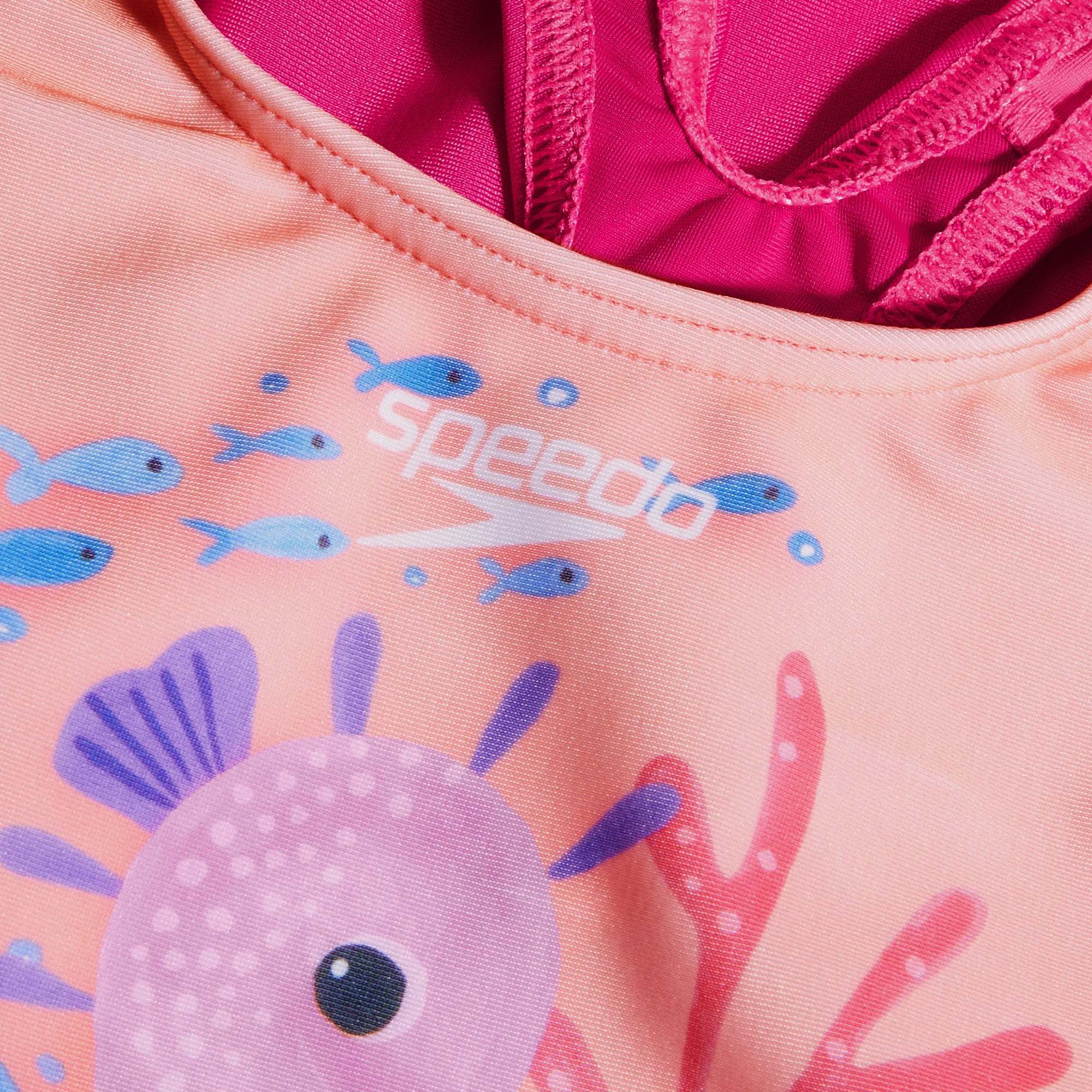 Digital Printed Mädchen Badeanzug | Pink
