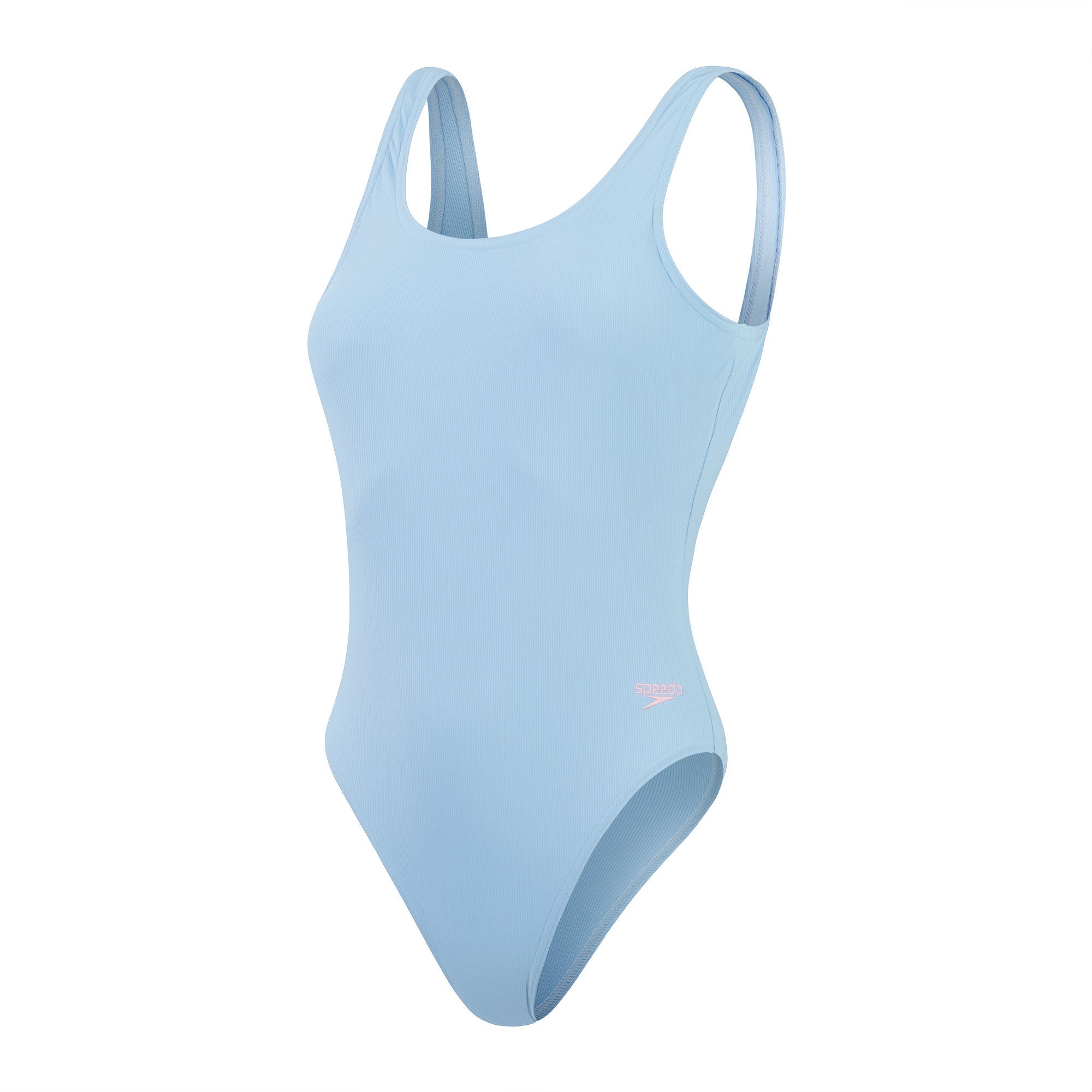 Textured Deep U-Back Damen Badeanzug | Blau