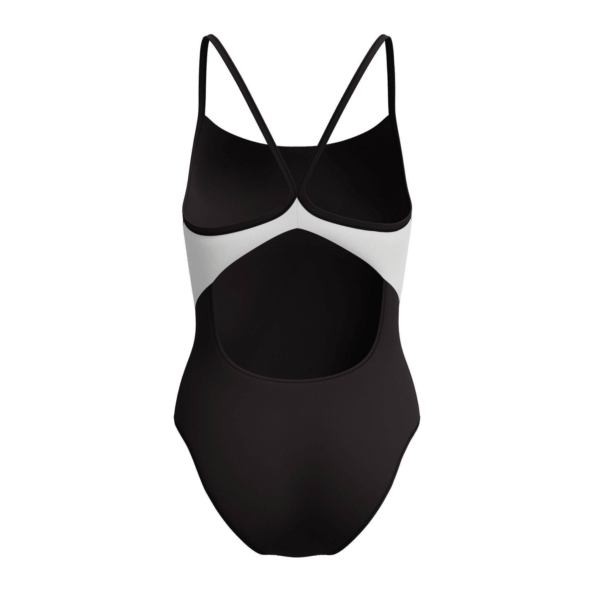 Solid Racerback Damen Badeanzug | Schwarz