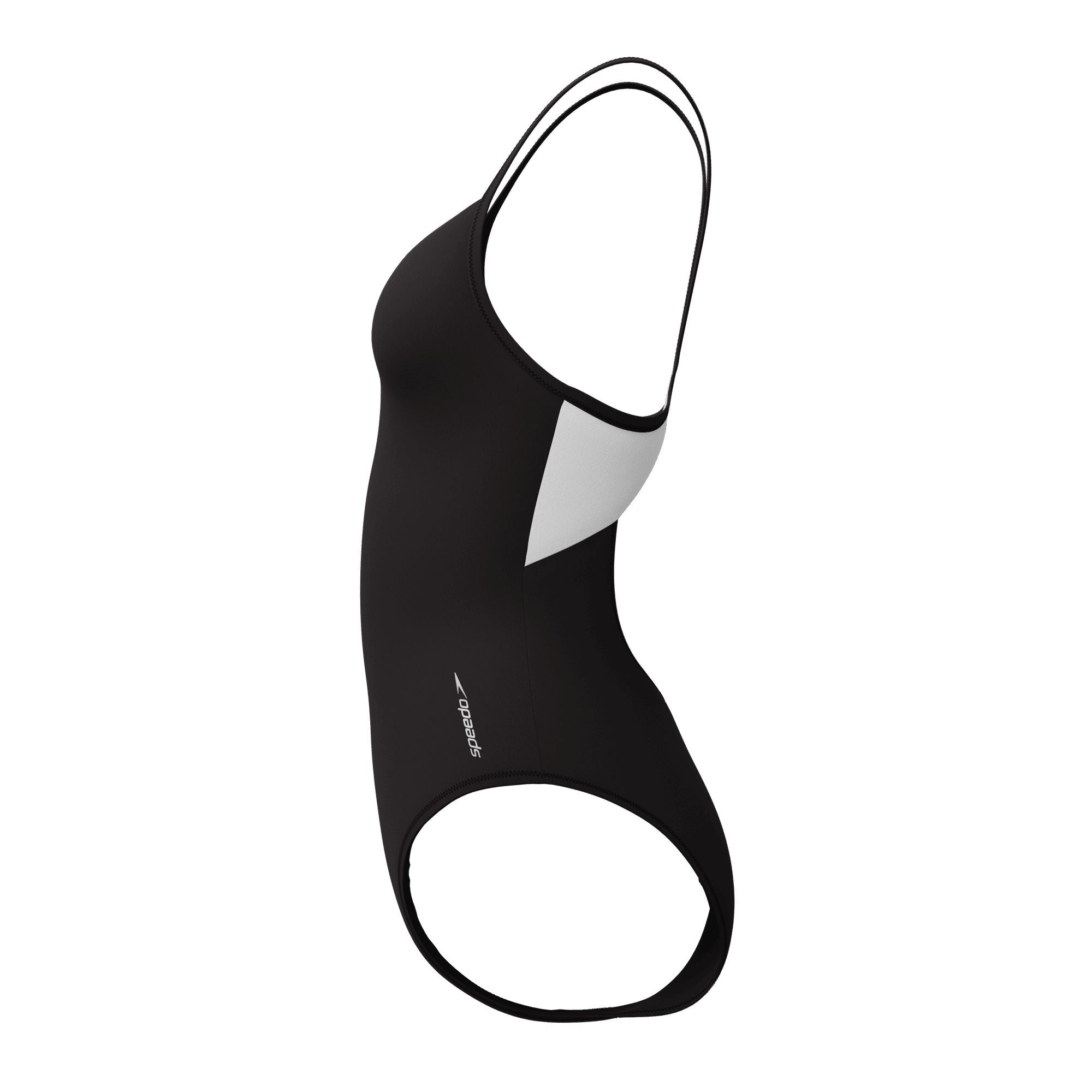 Solid Racerback Damen Badeanzug | Schwarz