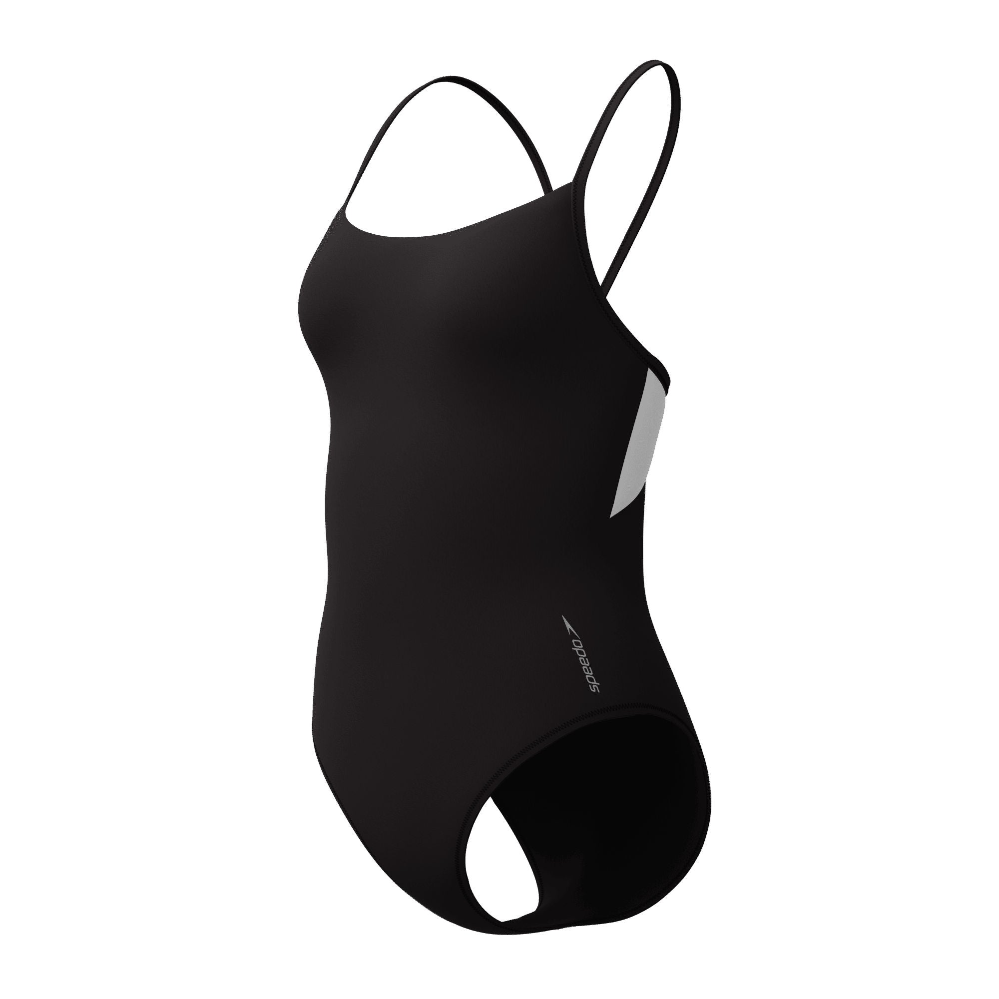 Solid Racerback Damen Badeanzug | Schwarz