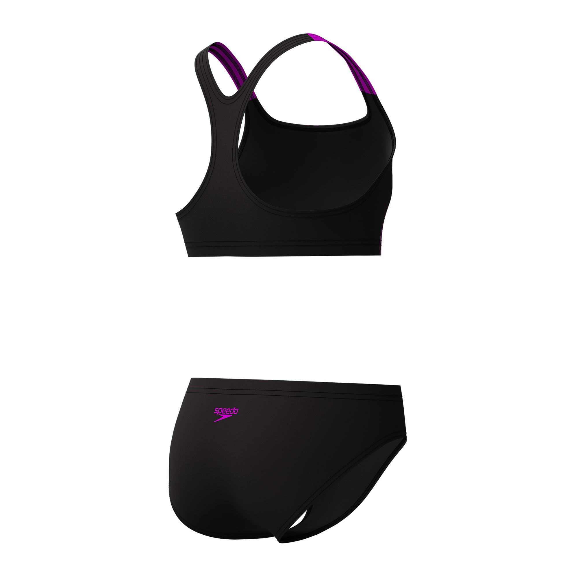 Medley Logo 2PC Mädchen Badeanzug | Schwarz