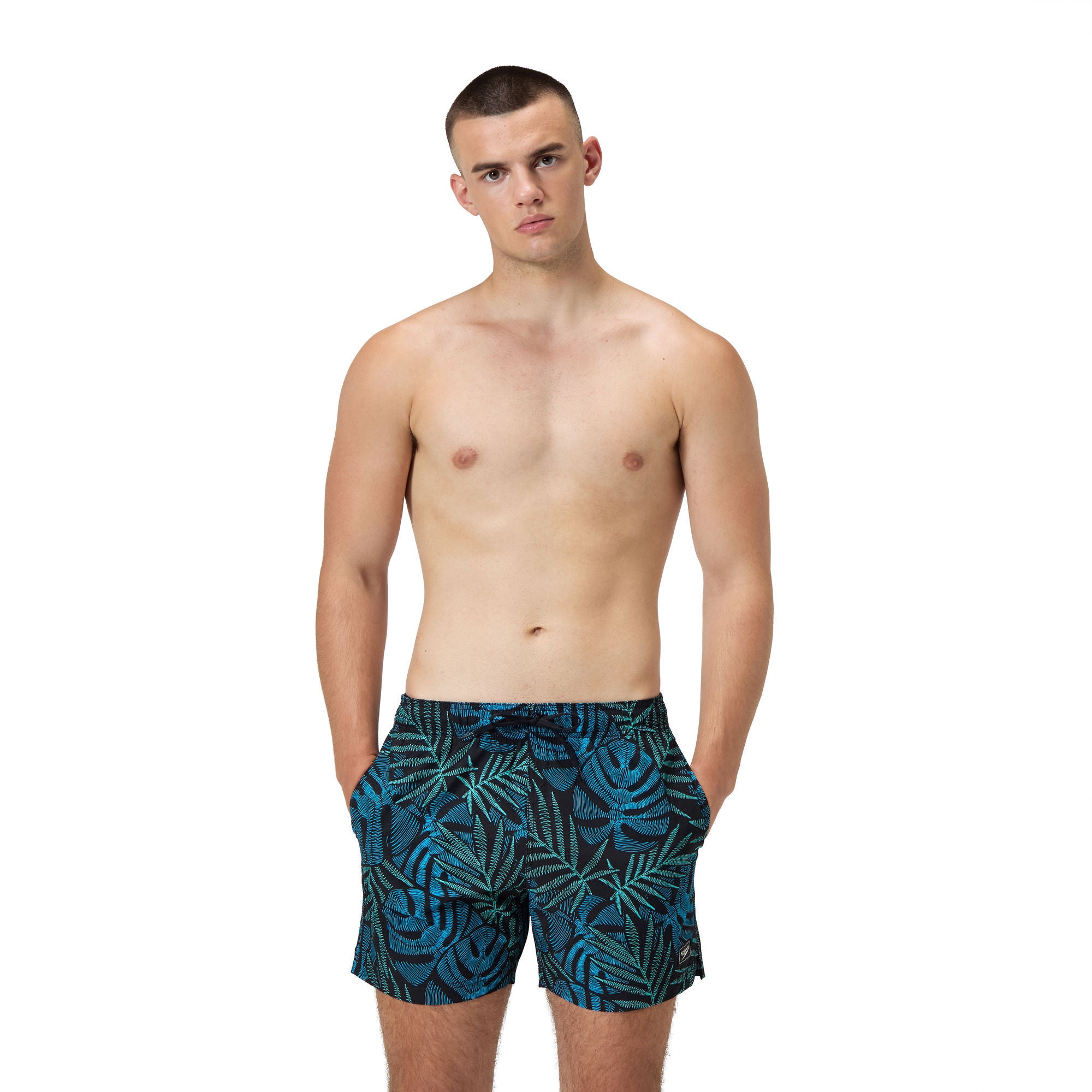 Print Redondo Edge Volley Herren Badeshorts | Schwarz
