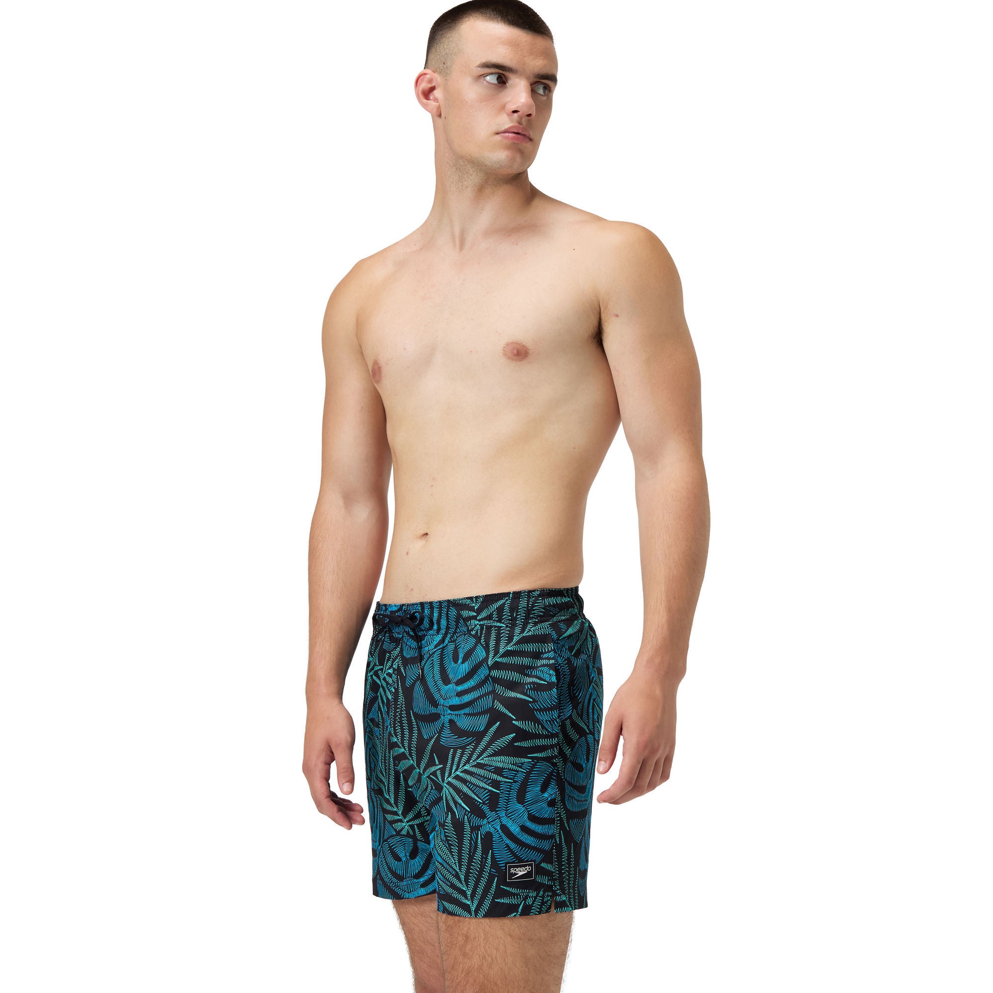 Print Redondo Edge Volley Herren Badeshorts | Schwarz