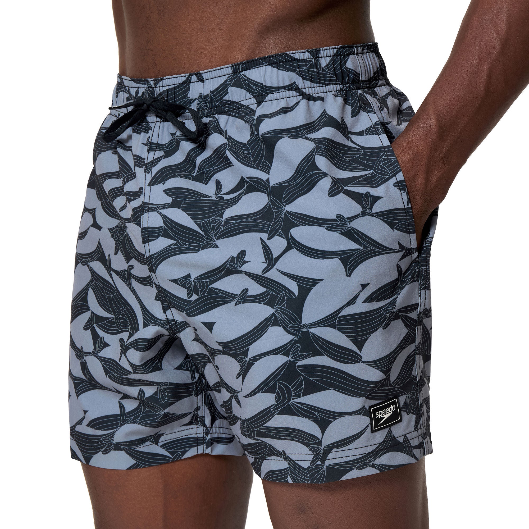 Print Redondo Edge Volley Herren Badeshorts | Schwarz