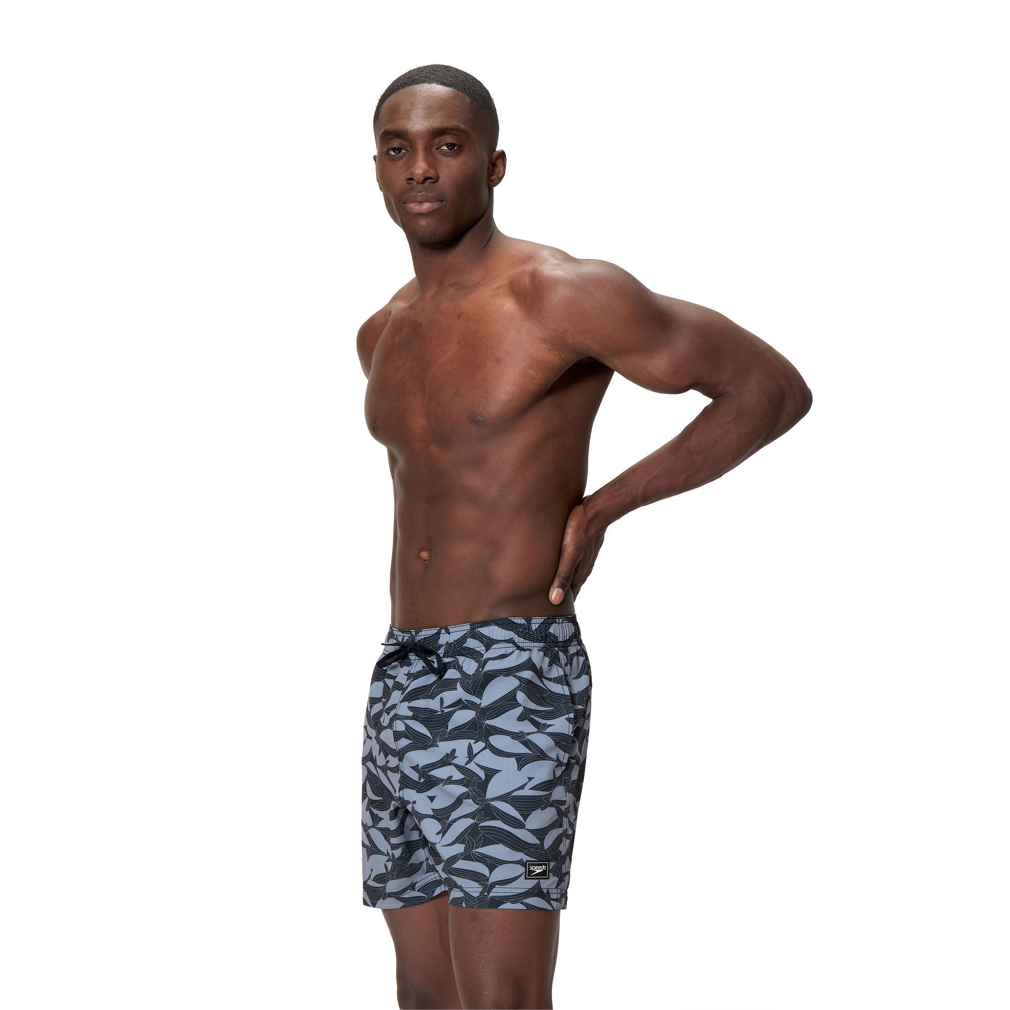 Print Redondo Edge Volley Herren Badeshorts | Schwarz