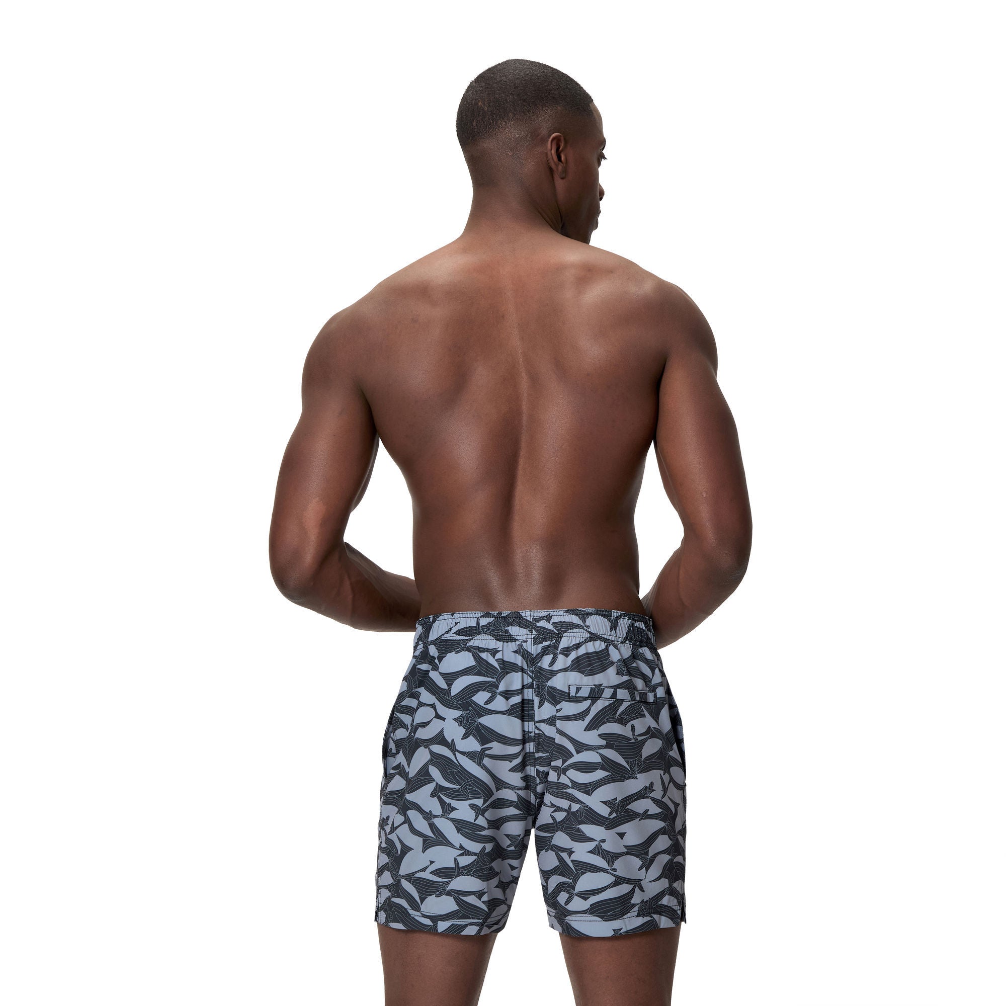 Print Redondo Edge Volley Herren Badeshorts | Schwarz