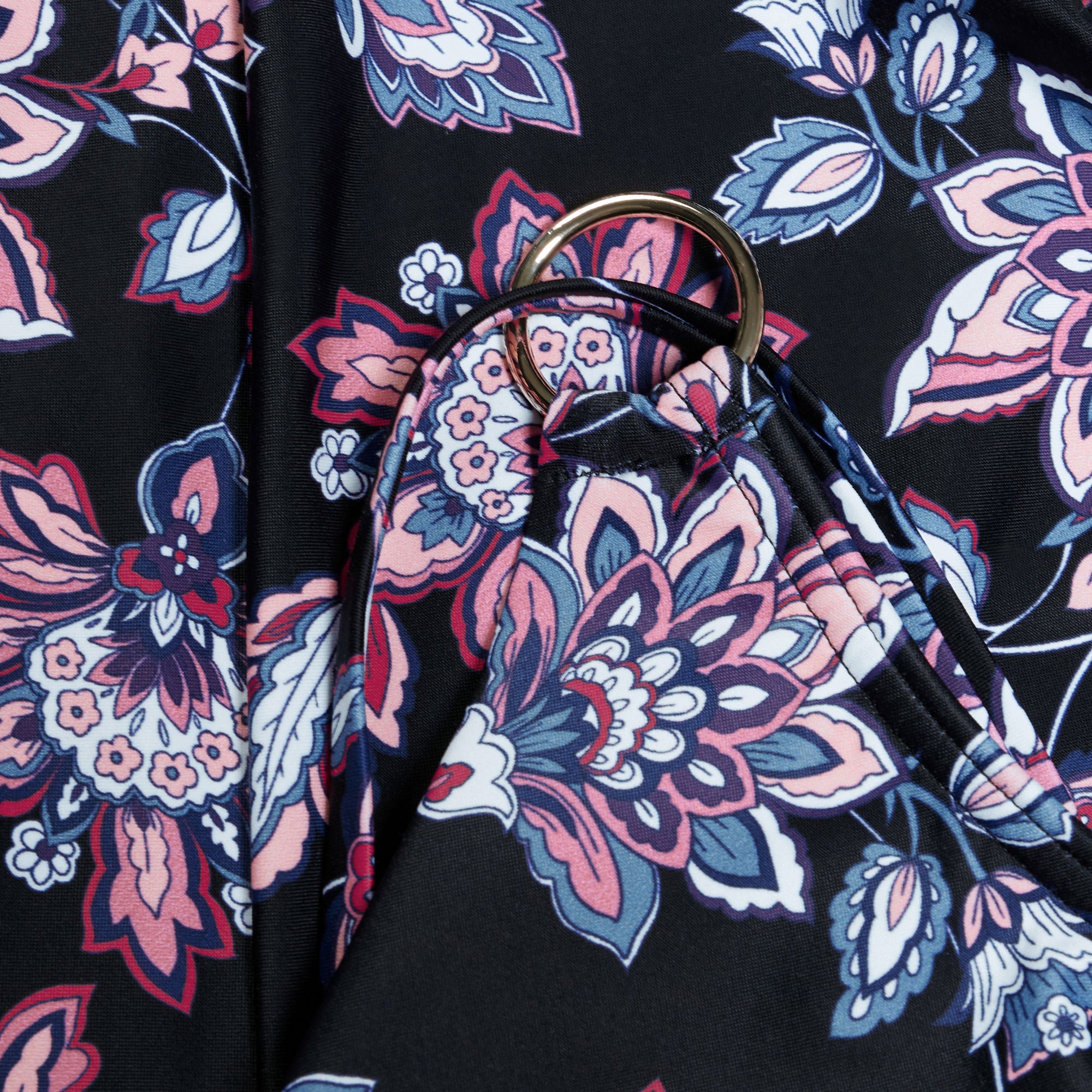 Shaping Printed Strappy Damen Badeanzug | Schwarz