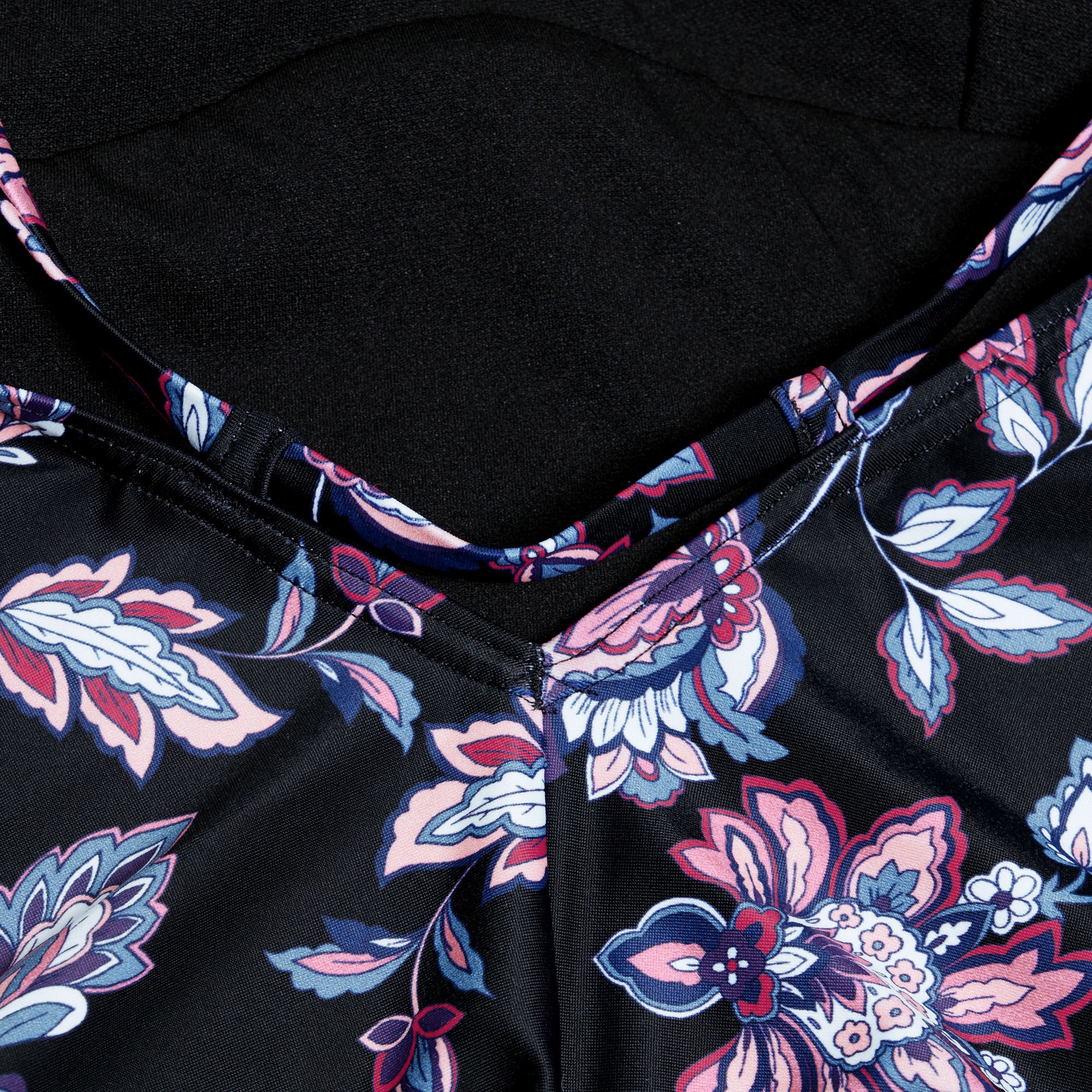 Shaping Printed Strappy Damen Badeanzug | Schwarz