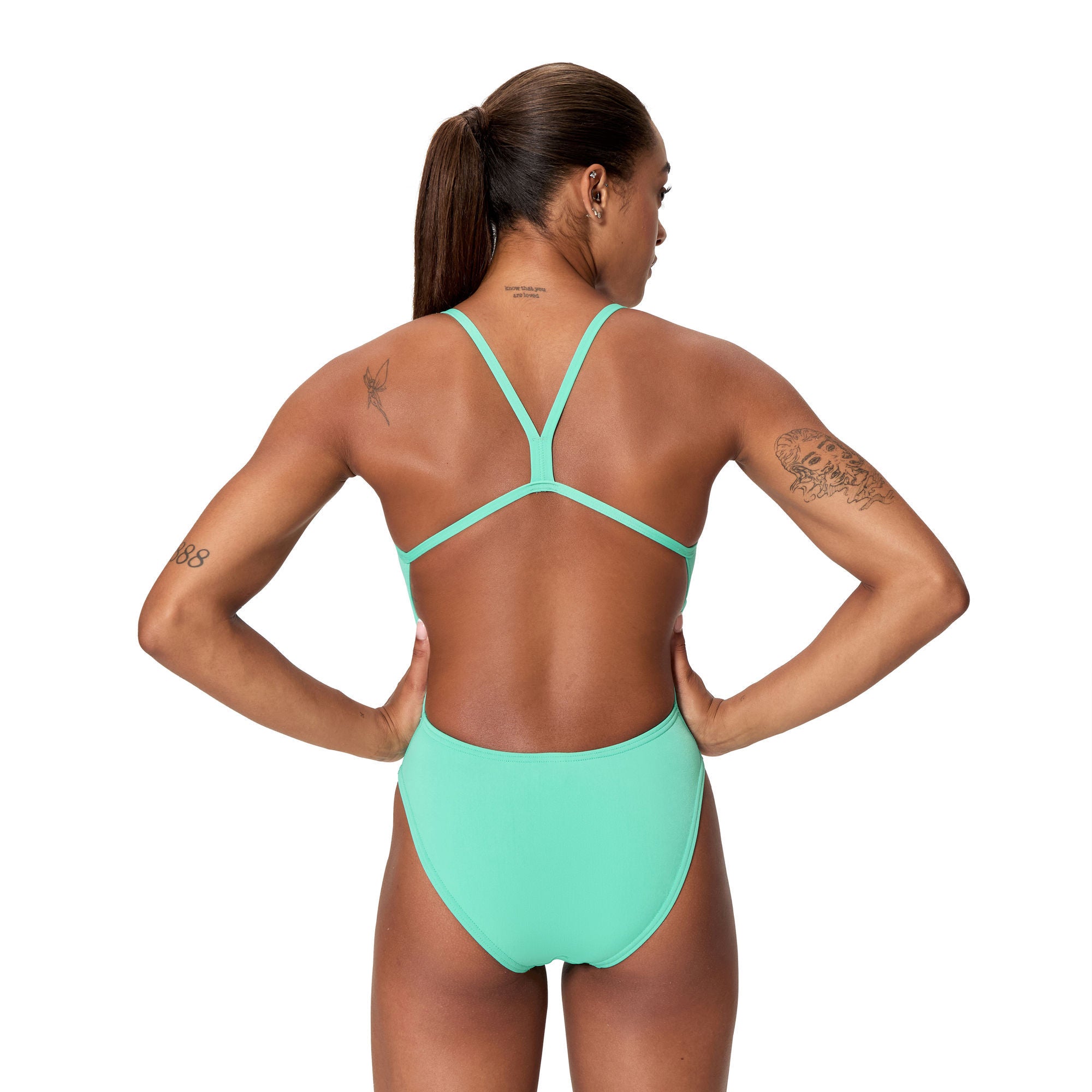 Solid V-Back 2.0 Damen Badeanzug | Türkis