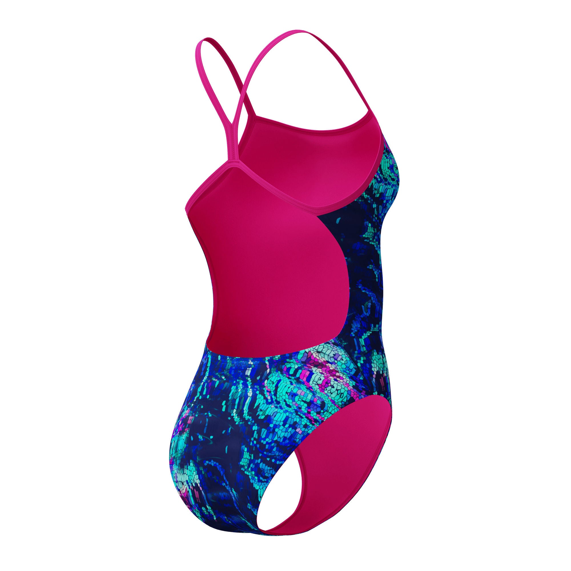 Vanquisher Printed V-Back 2.0 Damen Badeanzug | Navy