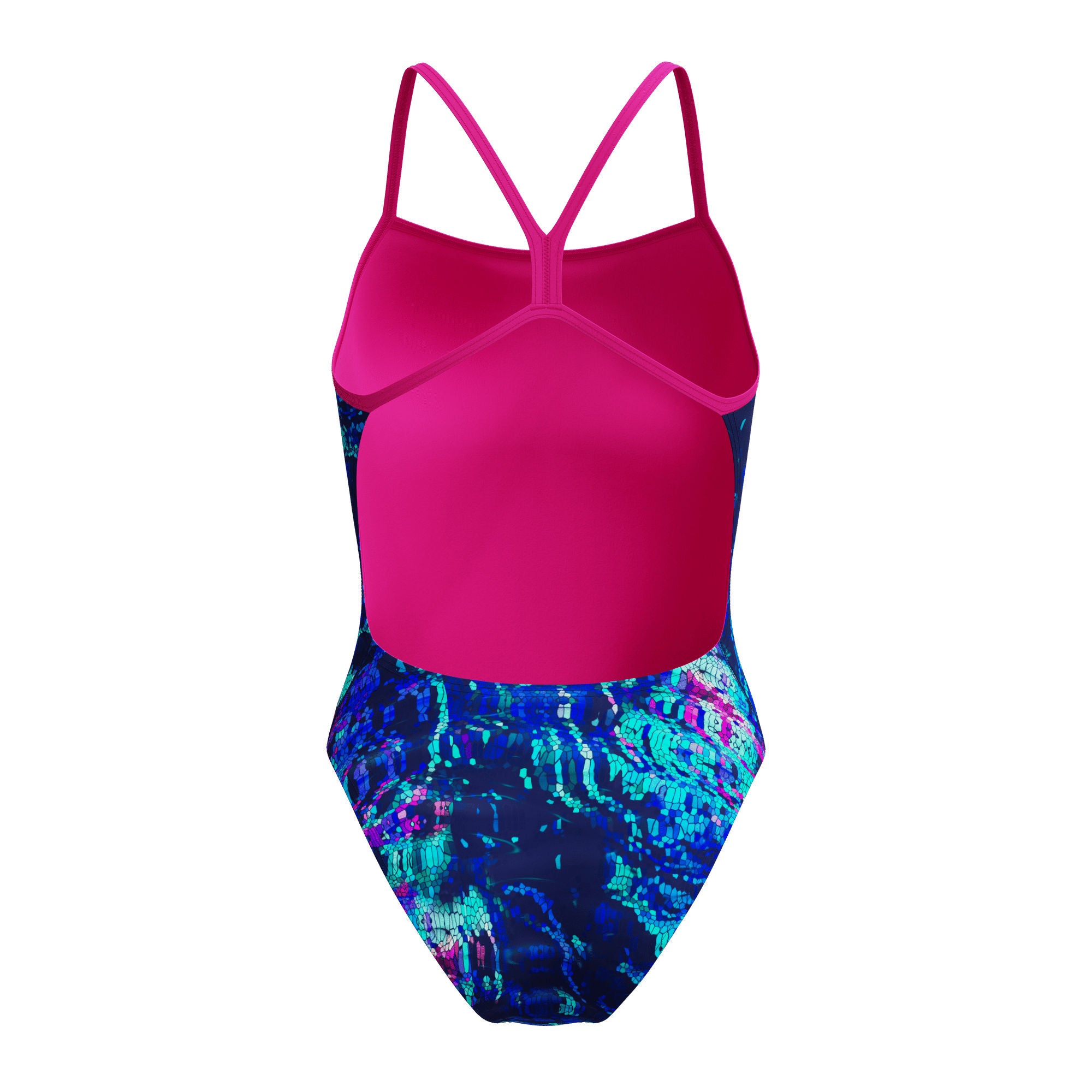 Vanquisher Printed V-Back 2.0 Damen Badeanzug | Navy