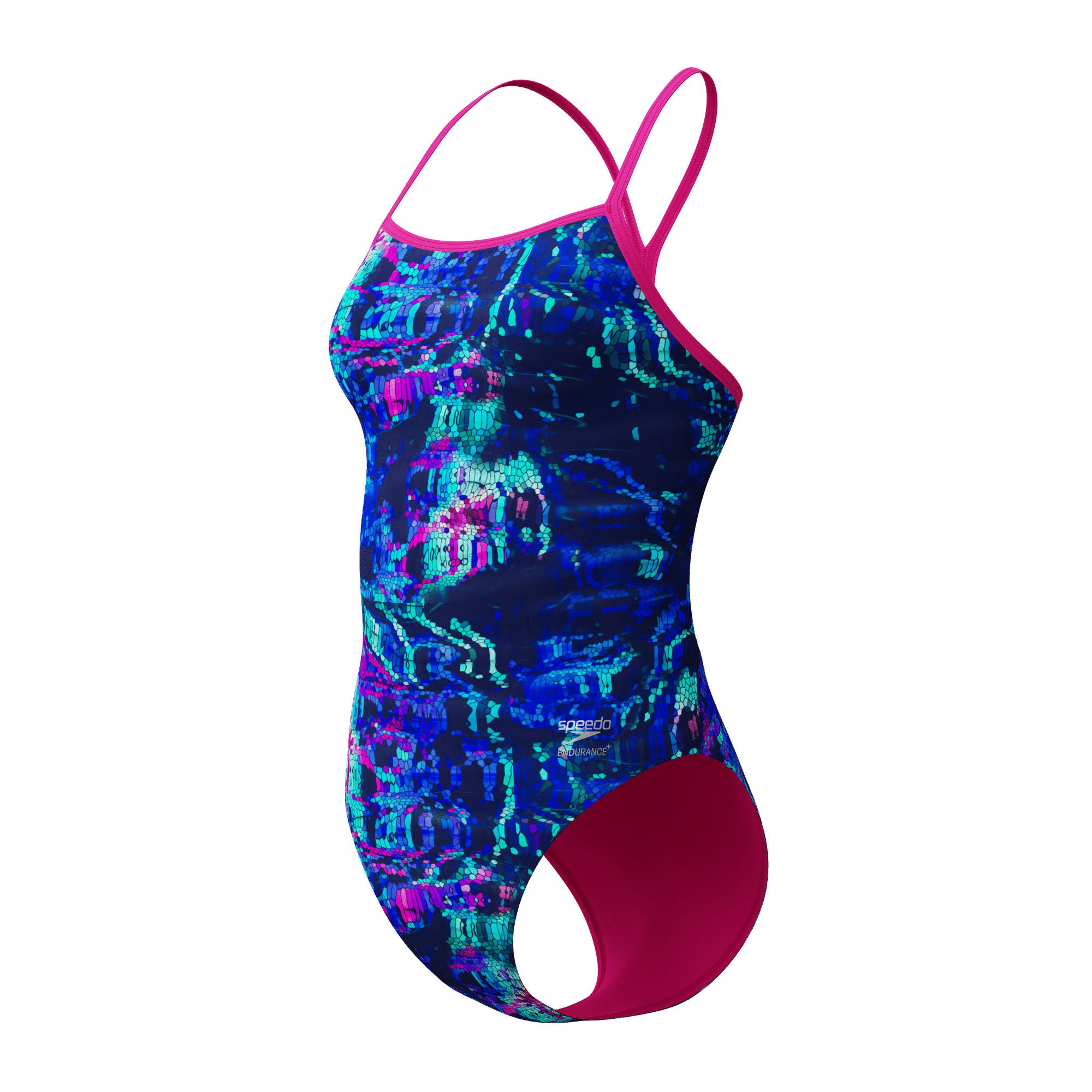 Vanquisher Printed V-Back 2.0 Damen Badeanzug | Navy